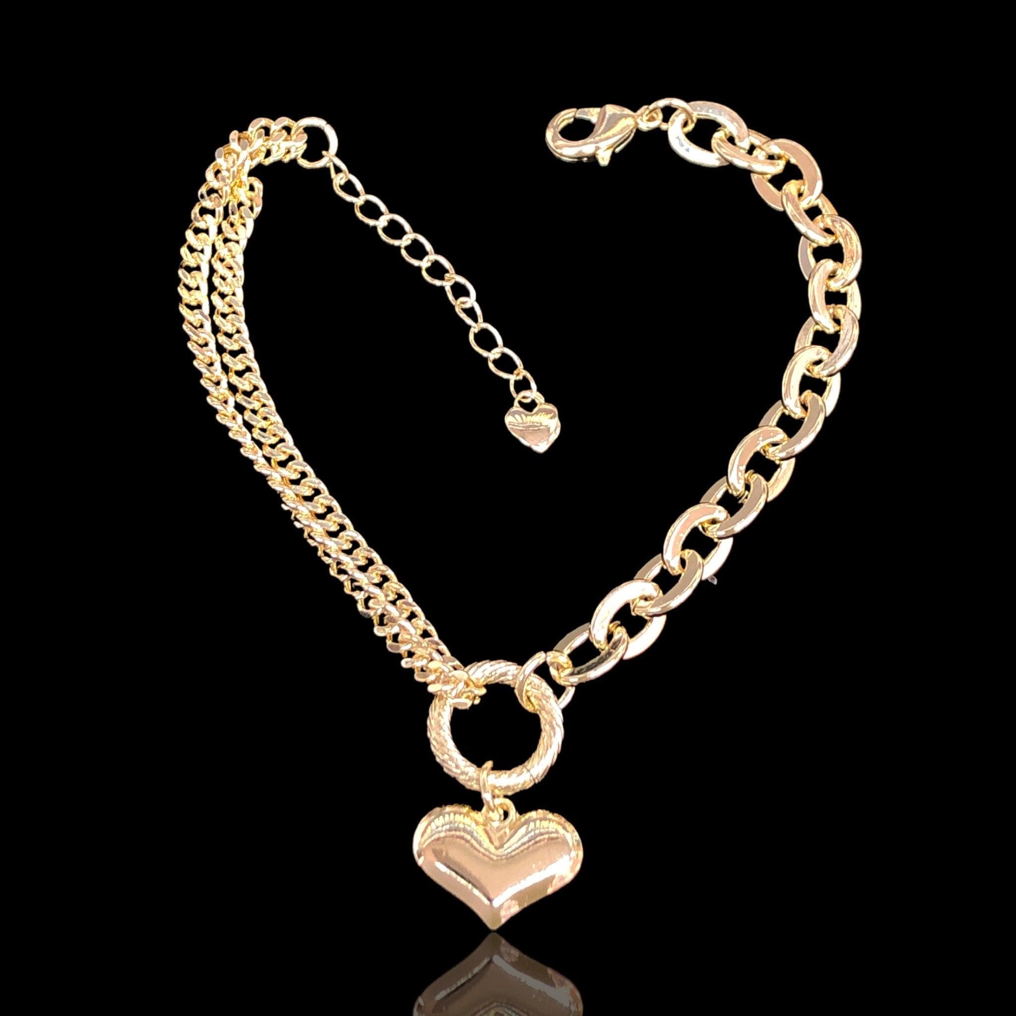 Oro Laminado Gold Filled Heart of Venice Bracelet