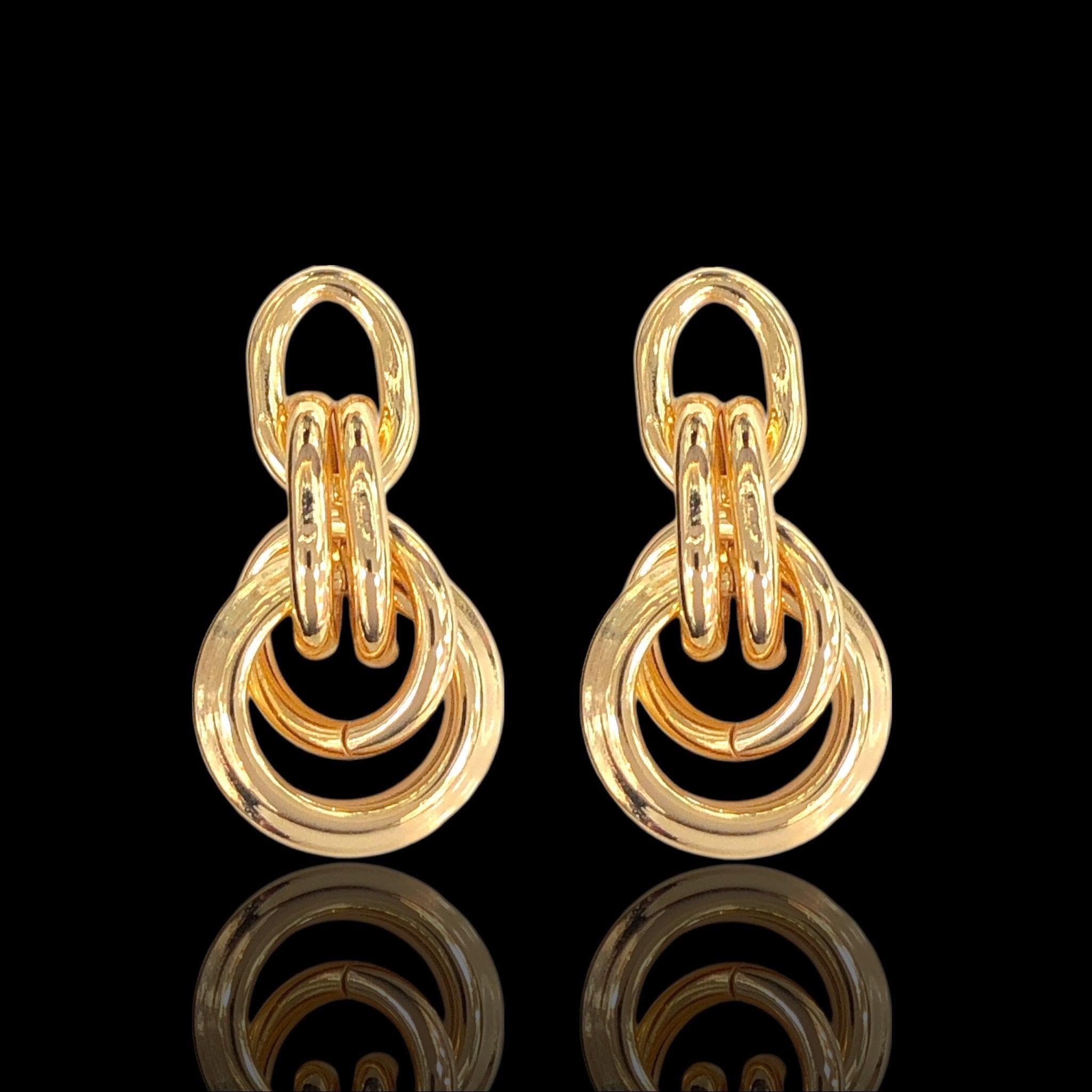 Oro Laminado Gold Filled High Polish Milano Puff Earrings