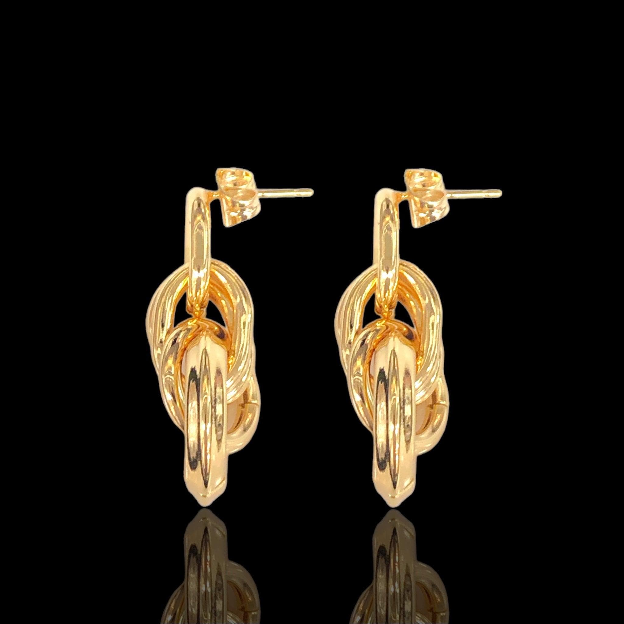 Oro Laminado Gold Filled High Polish Milano Puff Earrings