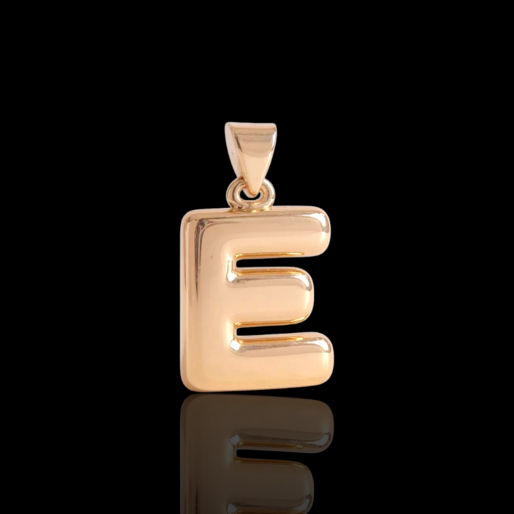 Oro Laminado Gold Filled Italia Bubble Letter Pendant Charms