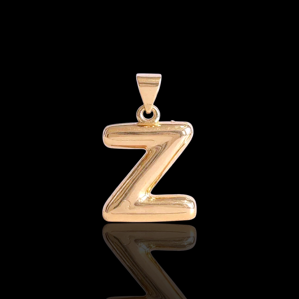 Oro Laminado Gold Filled Italia Bubble Letter Pendant Charms