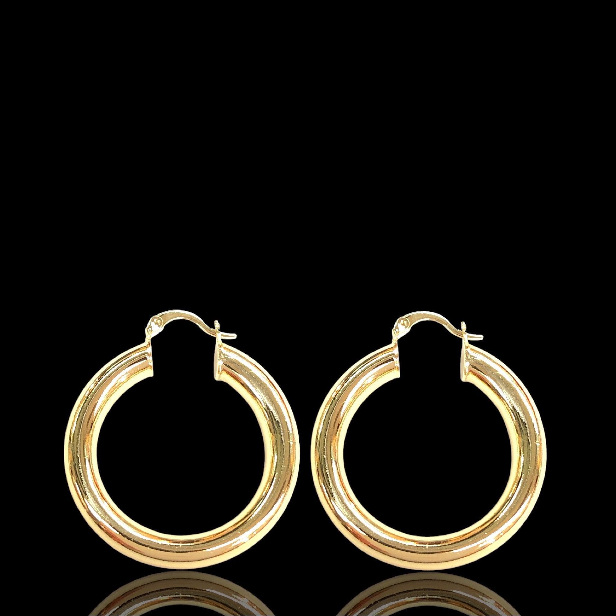 OLE 0399 -18K Gold Filled Oro Laminado EARRINGS, NEW - KUANIA