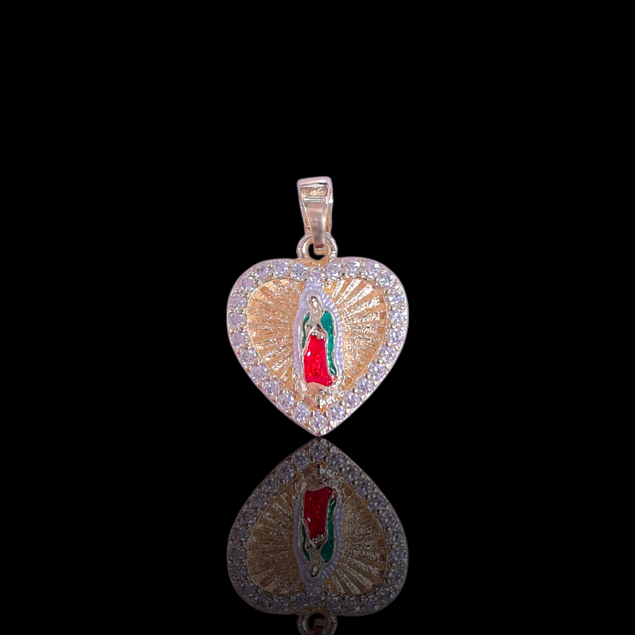 Oro Laminado Gold Filled Saints Merciful Heart Pendant