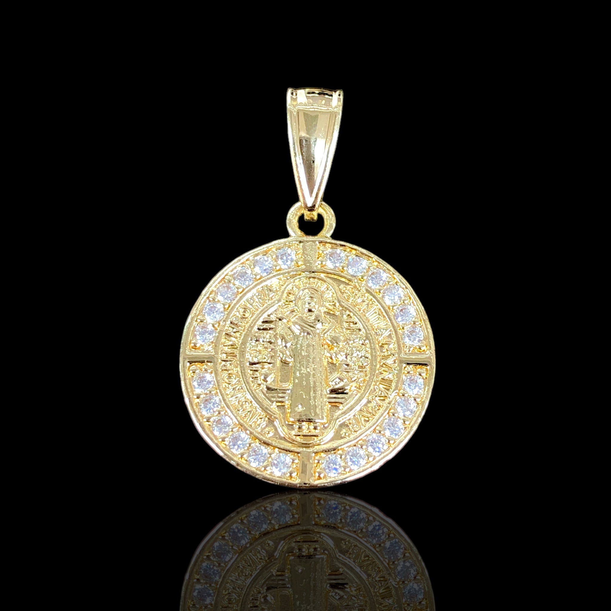 Oro Laminado Gold Filled San Benito Zirconia Pendant