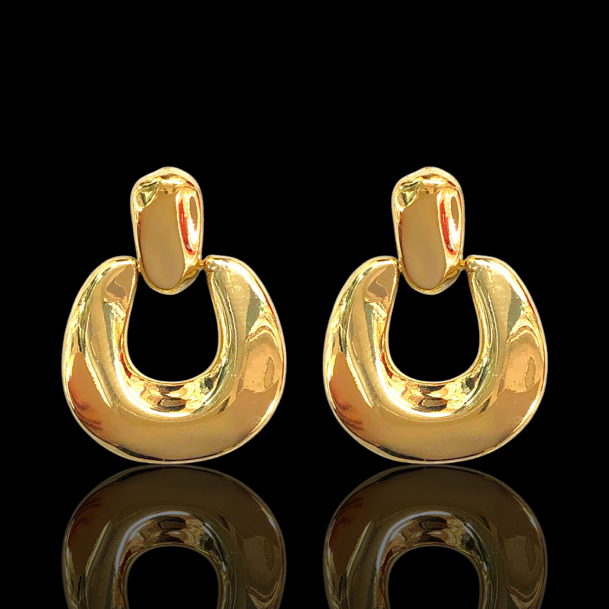 Oro Laminado Gold Filled Spectrum Loops Stud Earrings