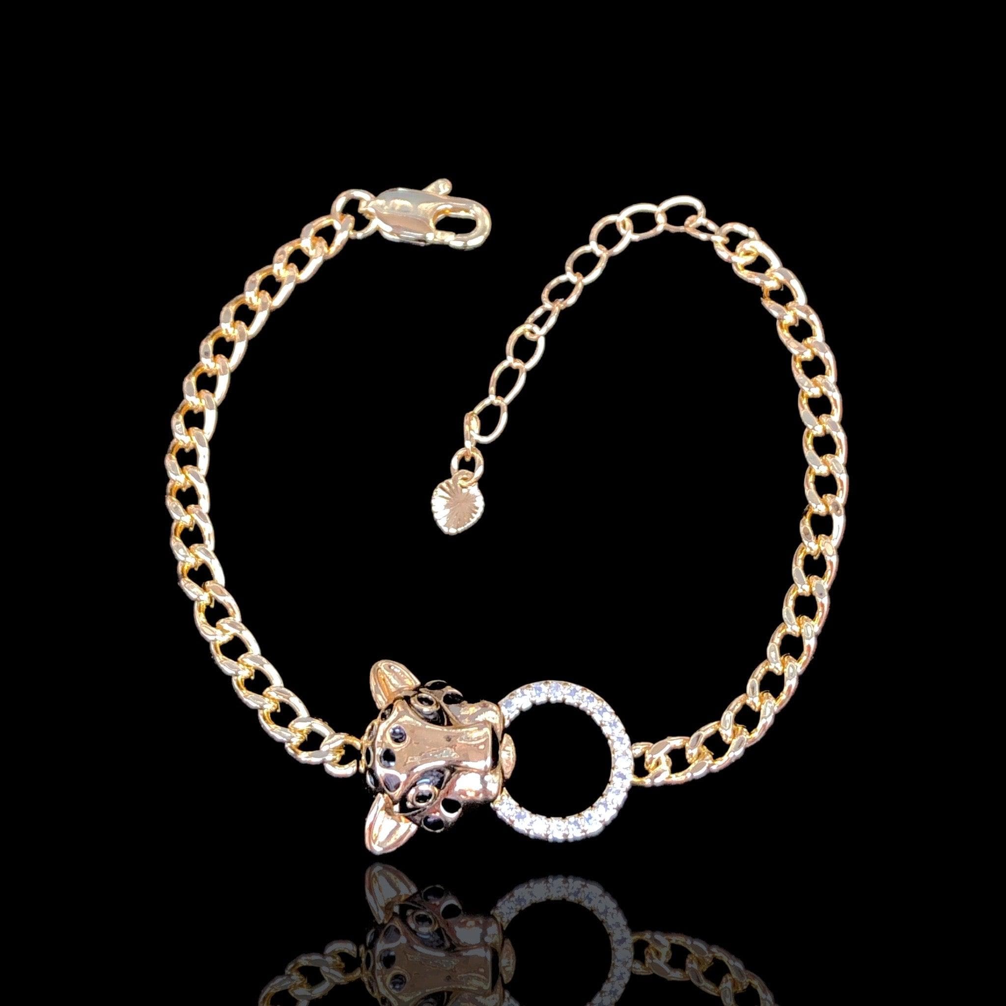 Oro Laminado Gold Filled Spotted Cat Bracelet (PACK OF 6)