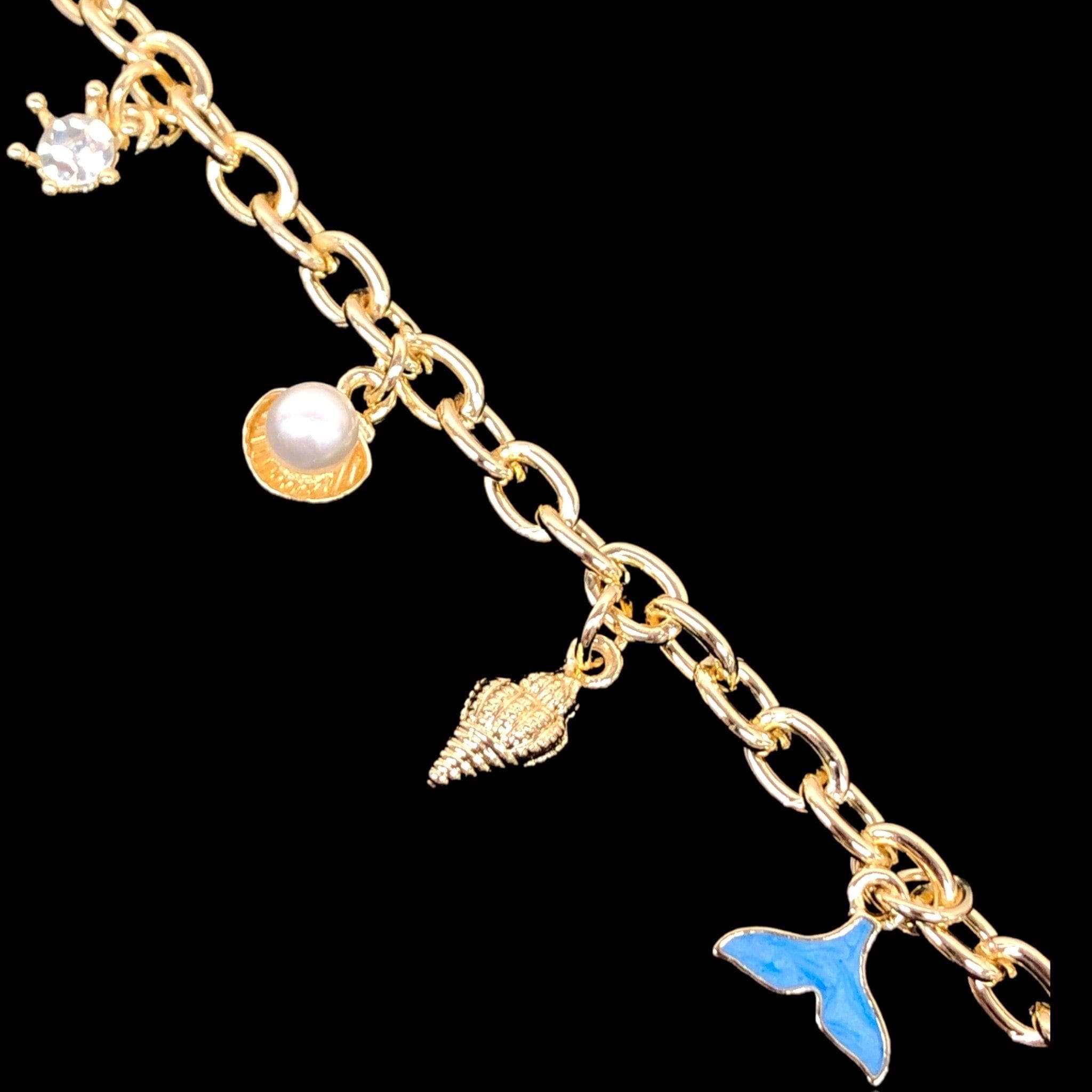 Oro Laminado Gold Filled Summer Oceanic Charm Bracelet (PACK OF 6)