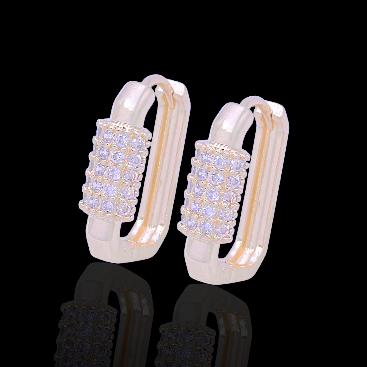 Oro Laminado Gold Filled Tallinn Oceanic Zirconia Earrings