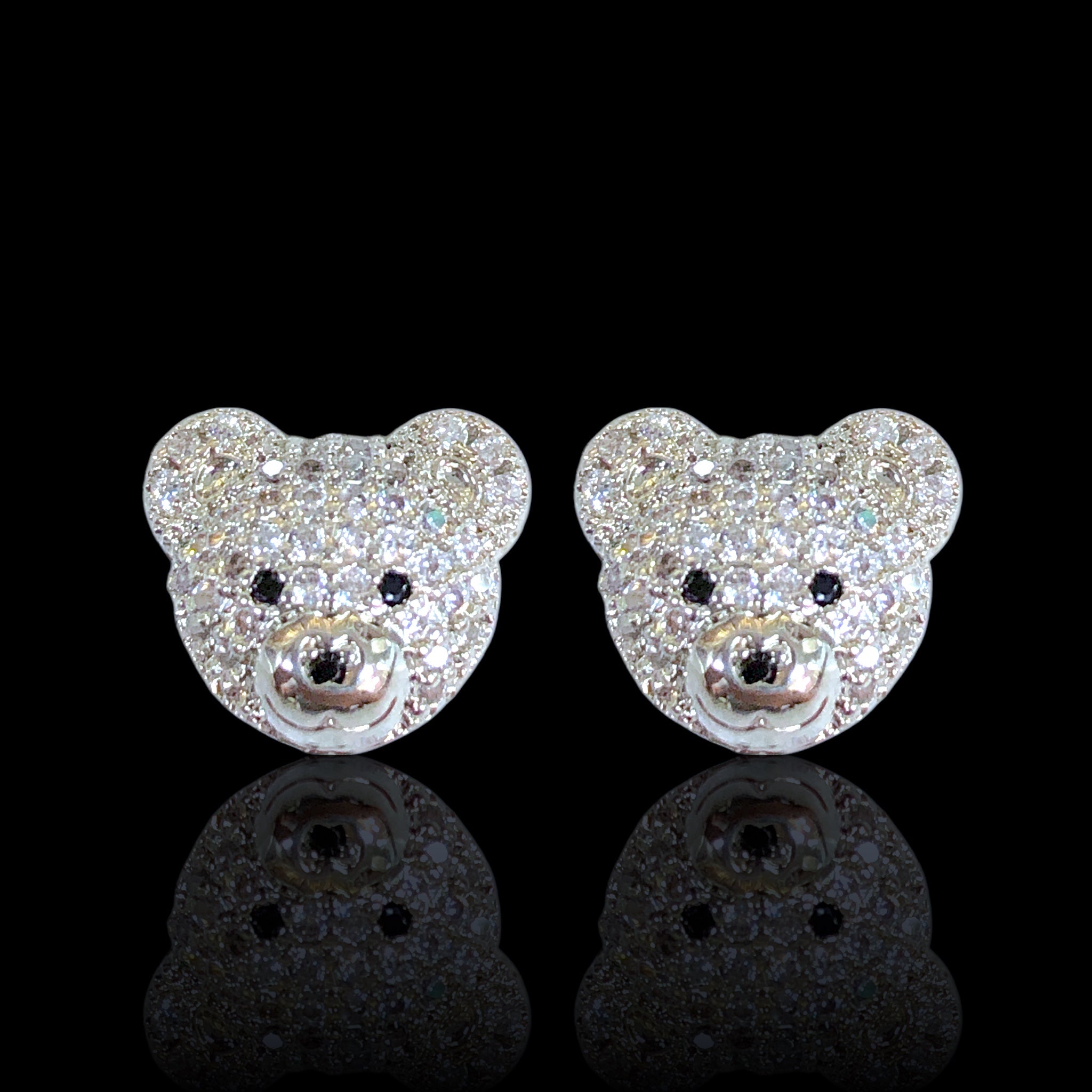 Oro Laminado Gold Filled Teddy Bear Stud Earrings