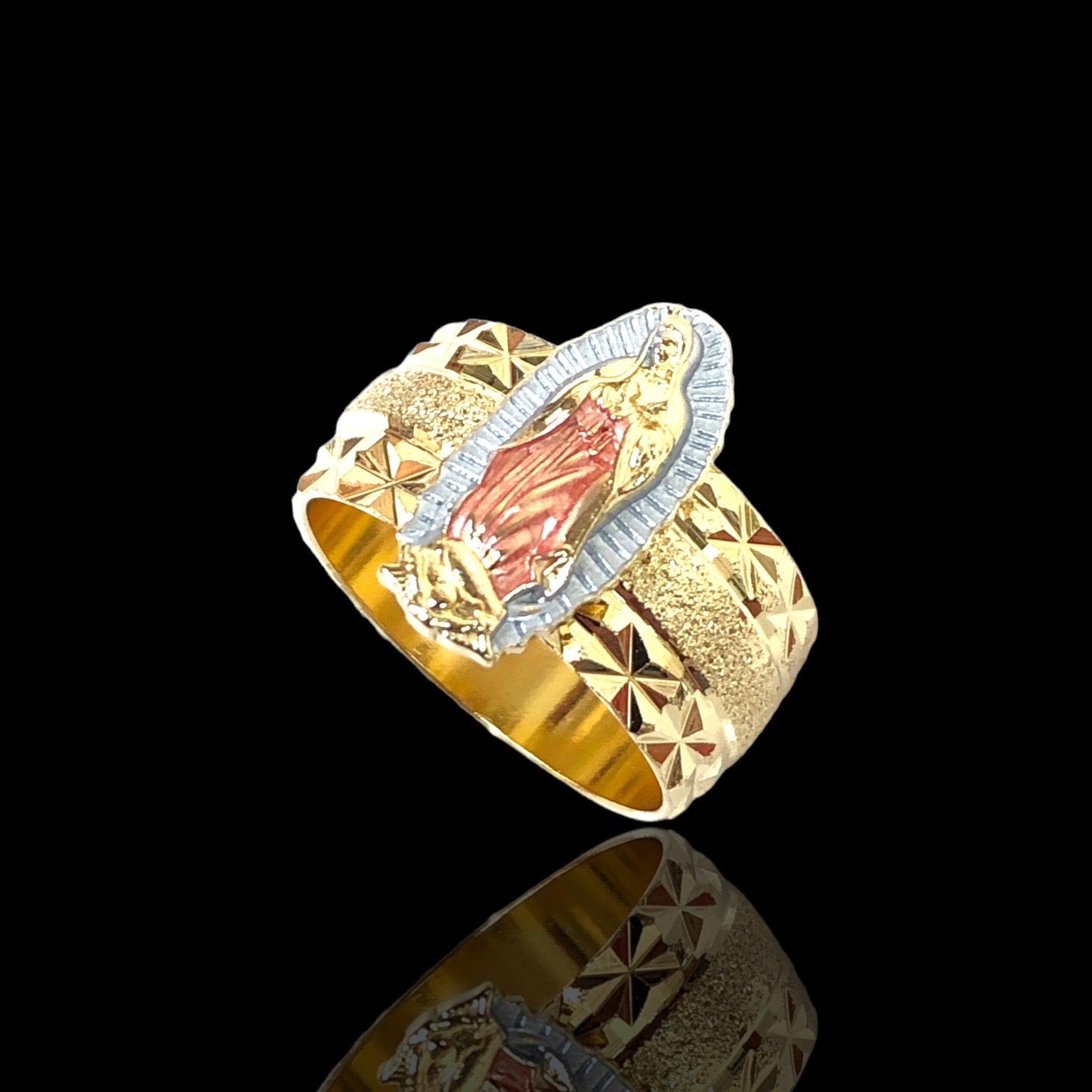 Oro Laminado Gold Filled Tricolor Guadalupe Filigree Ring