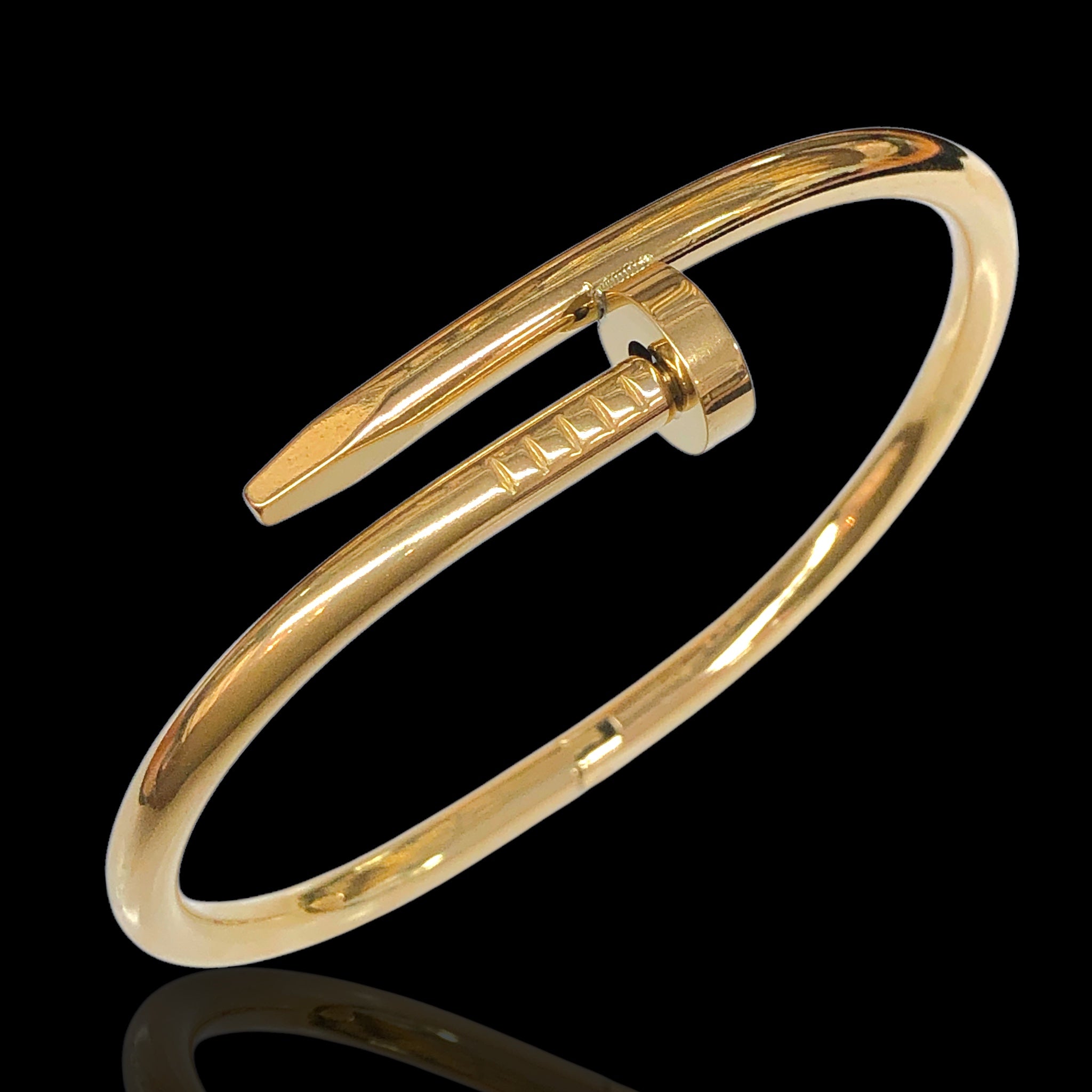 Oro Laminado Gold Filled Venetian Craft Nail Bangle
