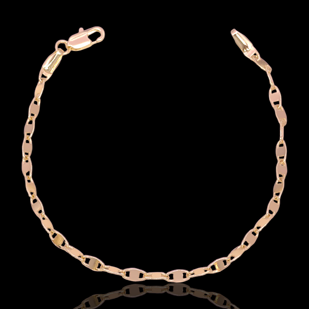Oro Laminado Gold Filled Viena Valentino Chain Bracelet (Pack of 6)