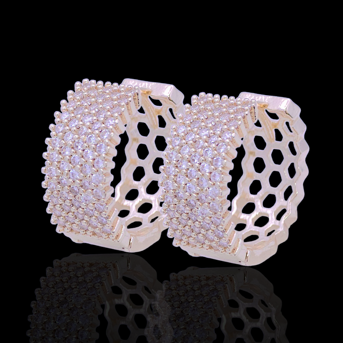 Oro Laminado Gold Filled Vienna Royal Sparkle Earrings
