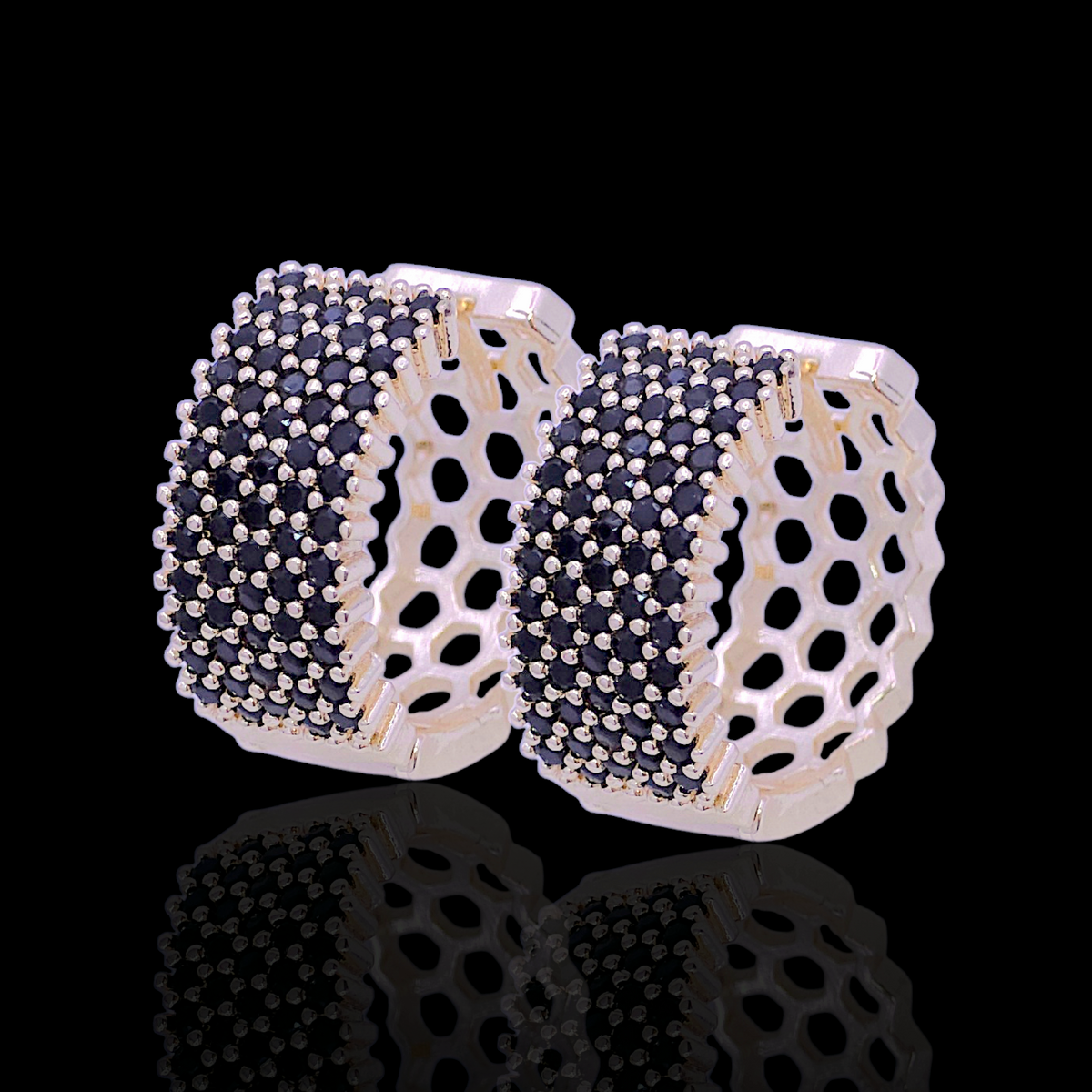Oro Laminado Gold Filled Vienna Royal Sparkle Earrings
