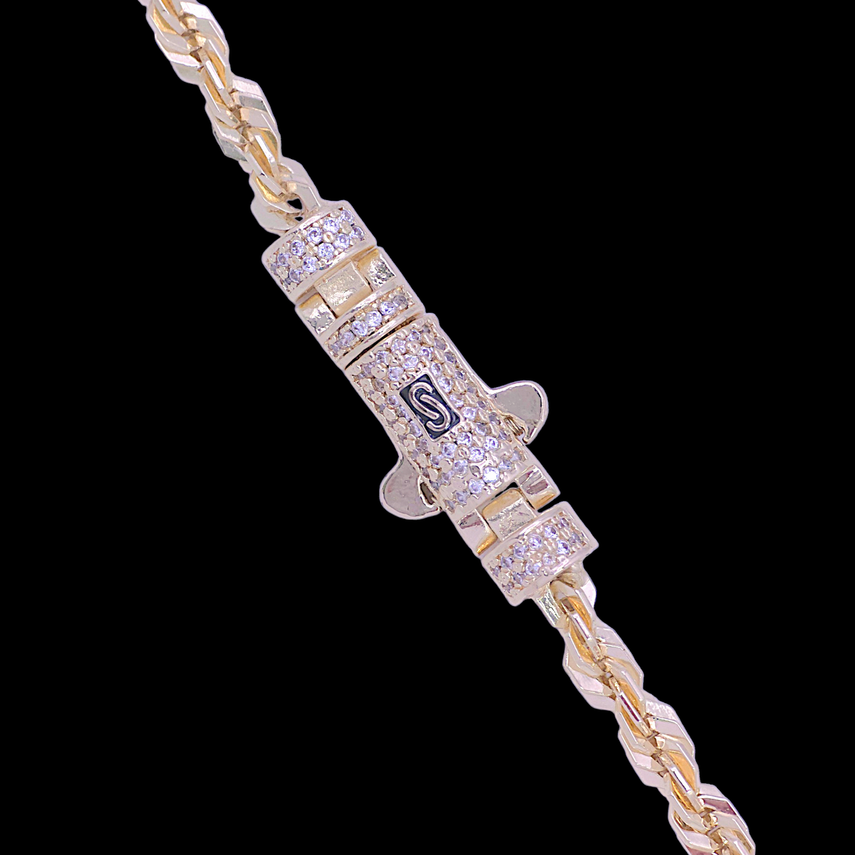 Oro Laminado Milano Rope Chain Necklace w/ Monaco Clasp