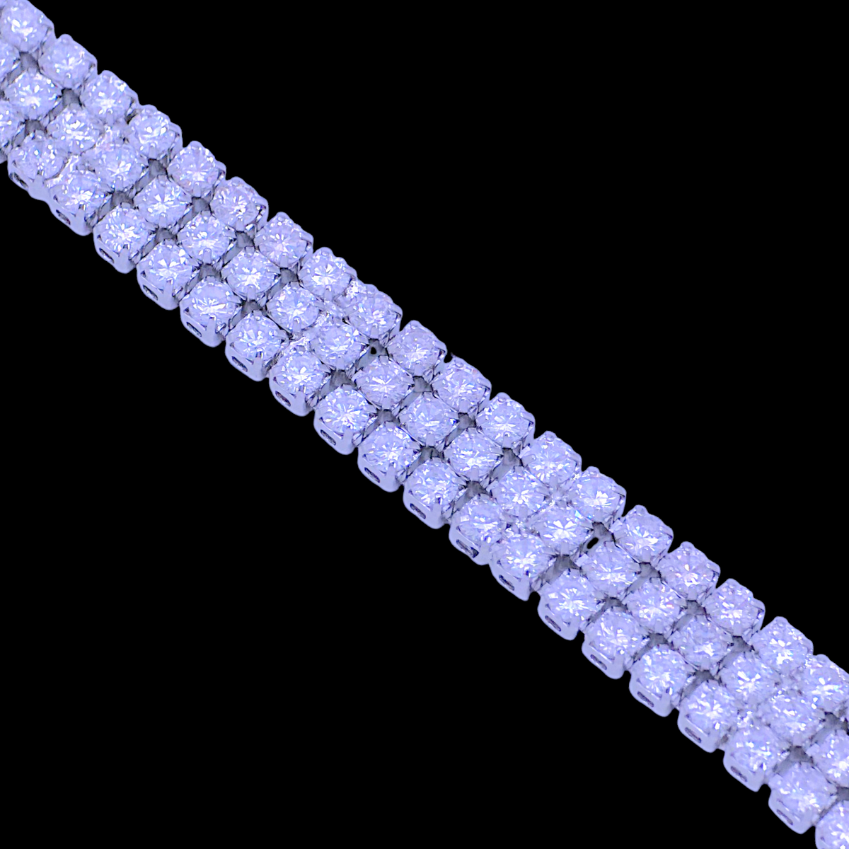 Oro Laminado Single Double Triple Layer Tennis Bracelet