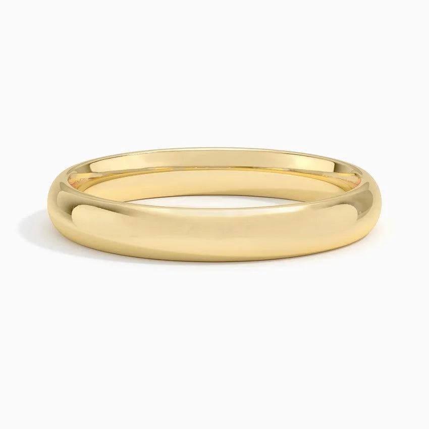 Oro Laminado Stainless Steel 3mm Classic Gold Band Ring