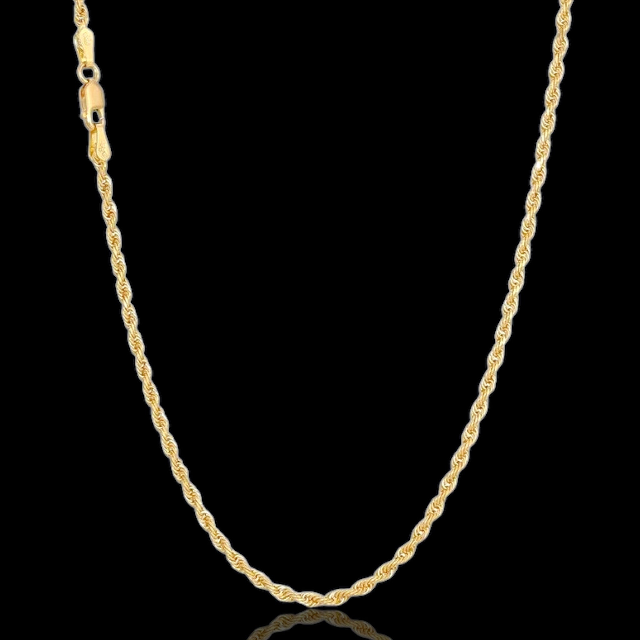 Oro Laminado Gold Filled 2.5mm Rope Chain (Pack of 6)