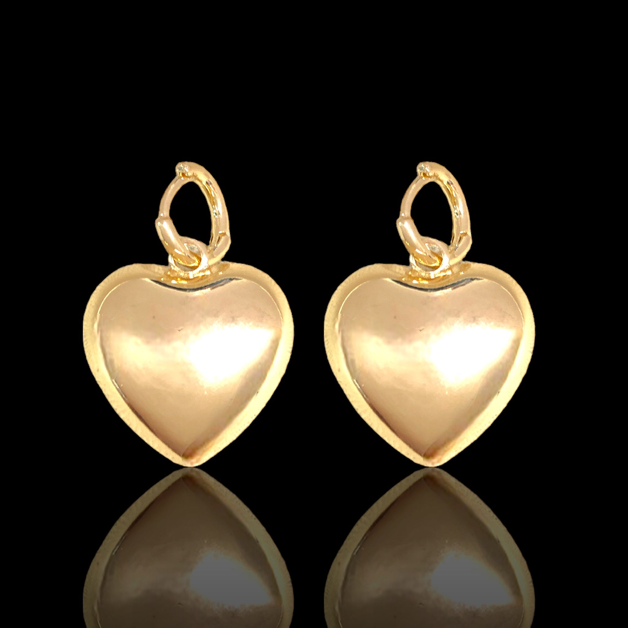 Oro Laminado Gold Filled Heart of Paris Dangle Earrings