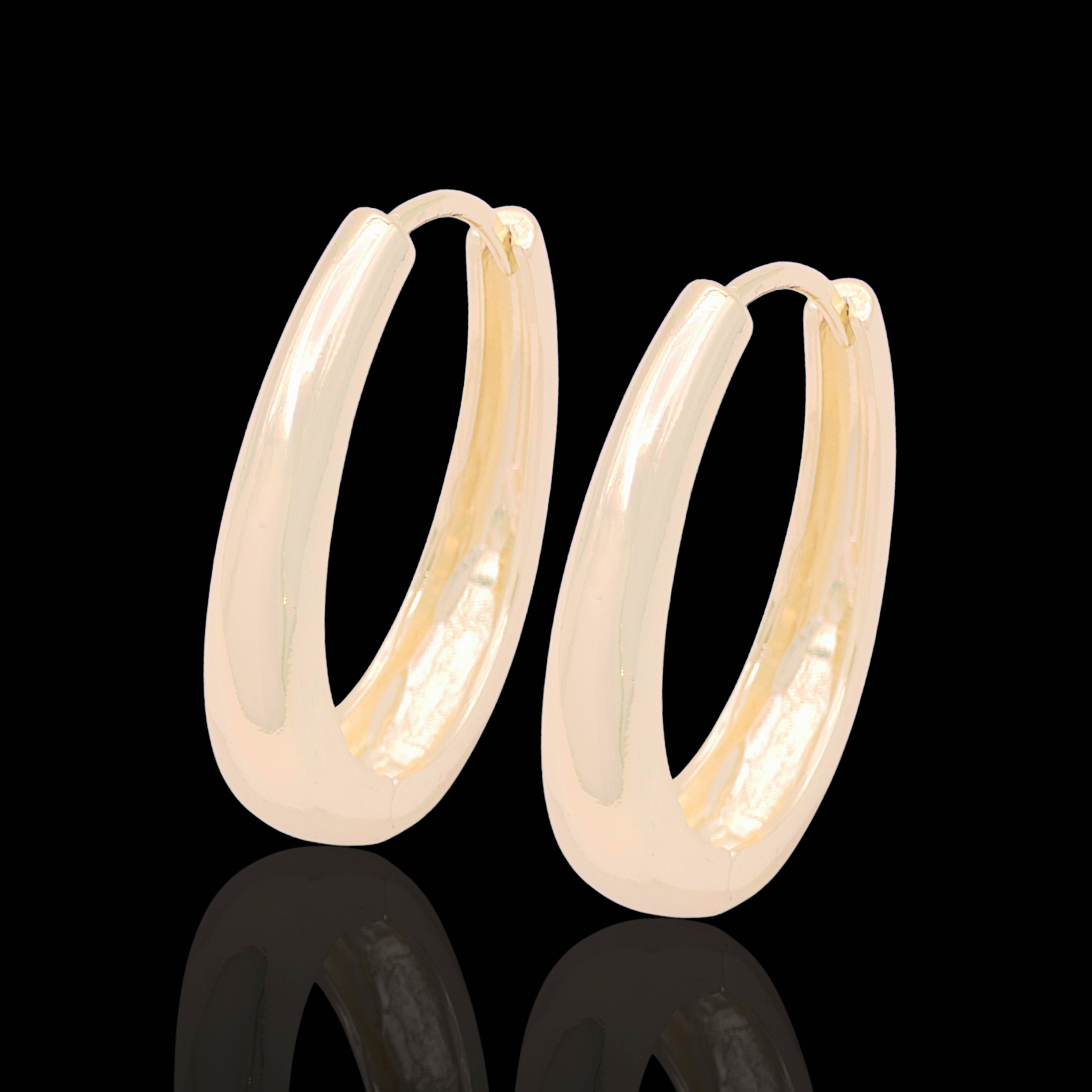Oro Laminado Gold Filled Elegant Rosalina Hoop Earrings