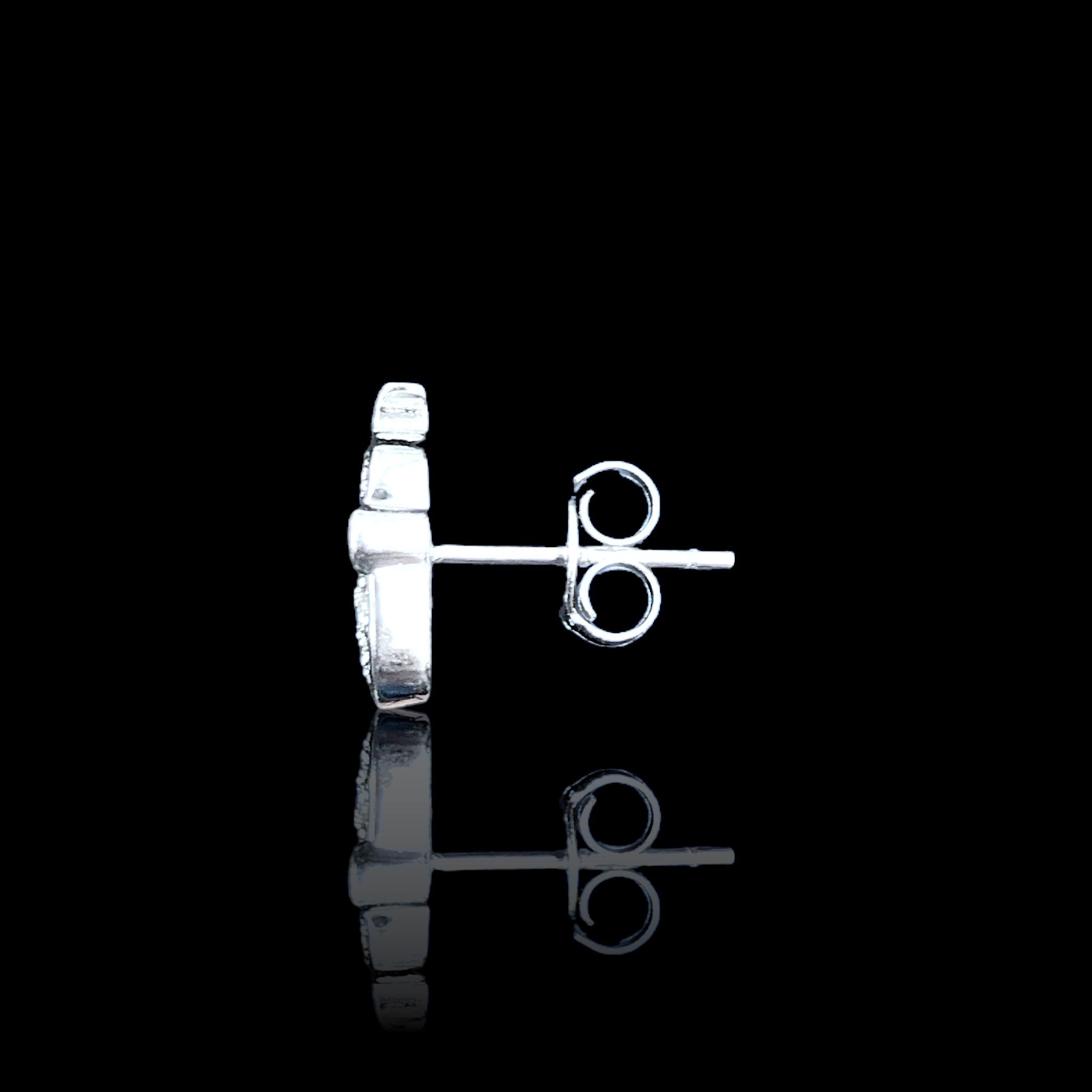 925 Sterling Silver CZ Elephant Stud Earrings - Kuania 925 Sterling Silver