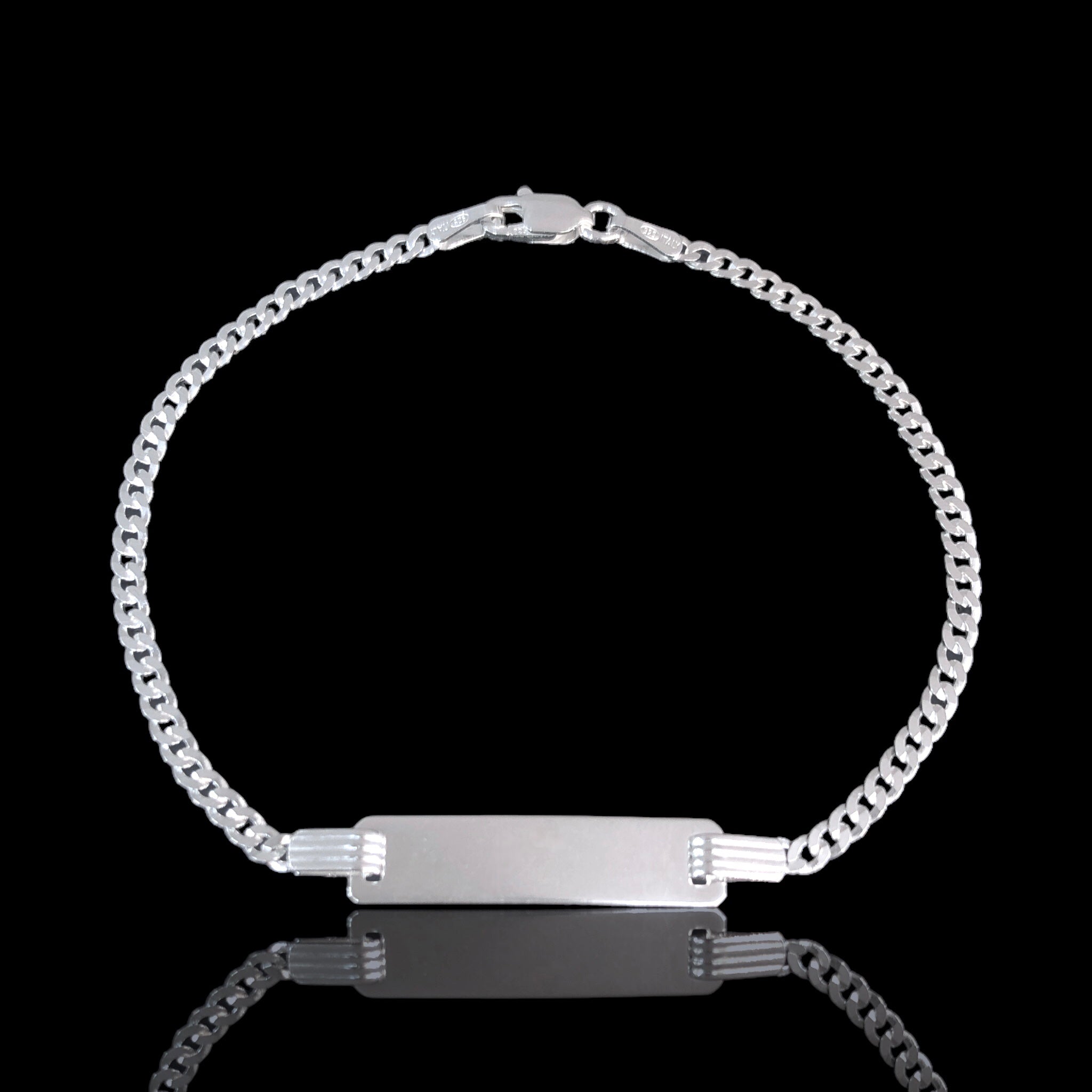 925 Sterling Silver Cuban Chain 5.5mm ID Bracelet - Kuania 925 Sterling Silver