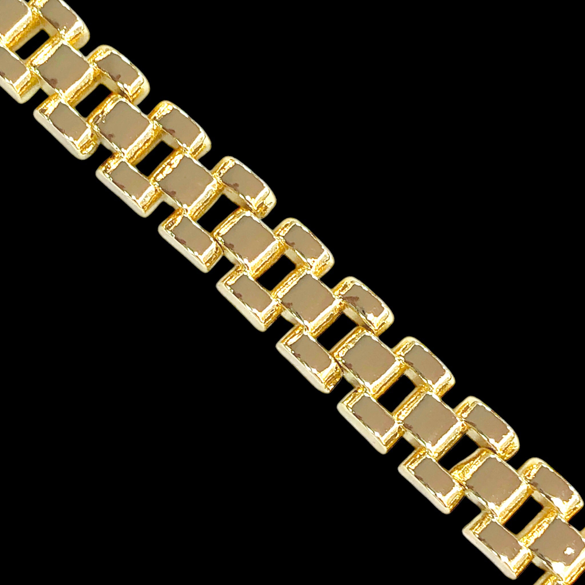 Oro Laminado Gold Filled Venetian Rolx Chain Bracelet