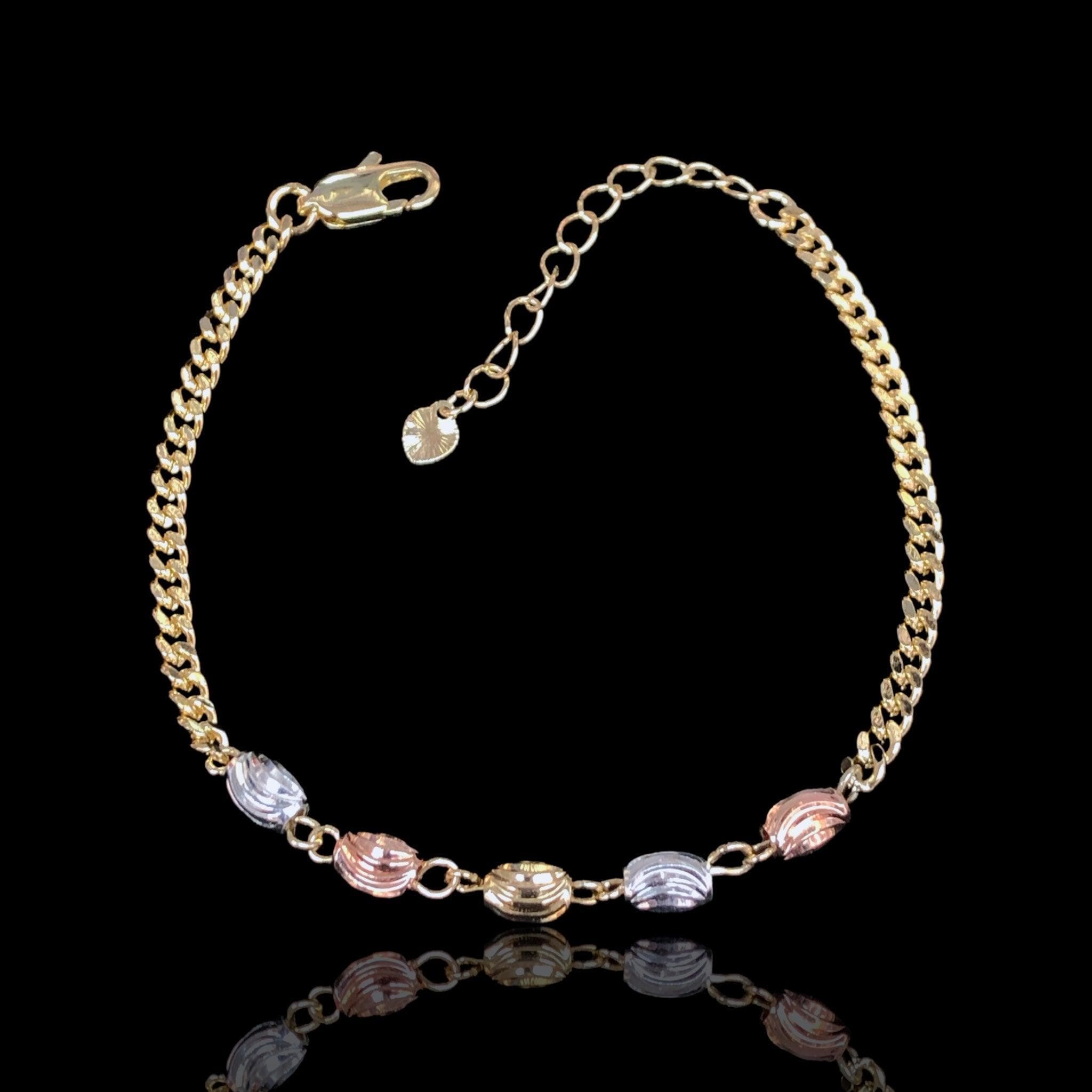 OLAK 0026 (PACK OF 6) -18K Gold Filled Oro Laminado ANKLET - KUANIA