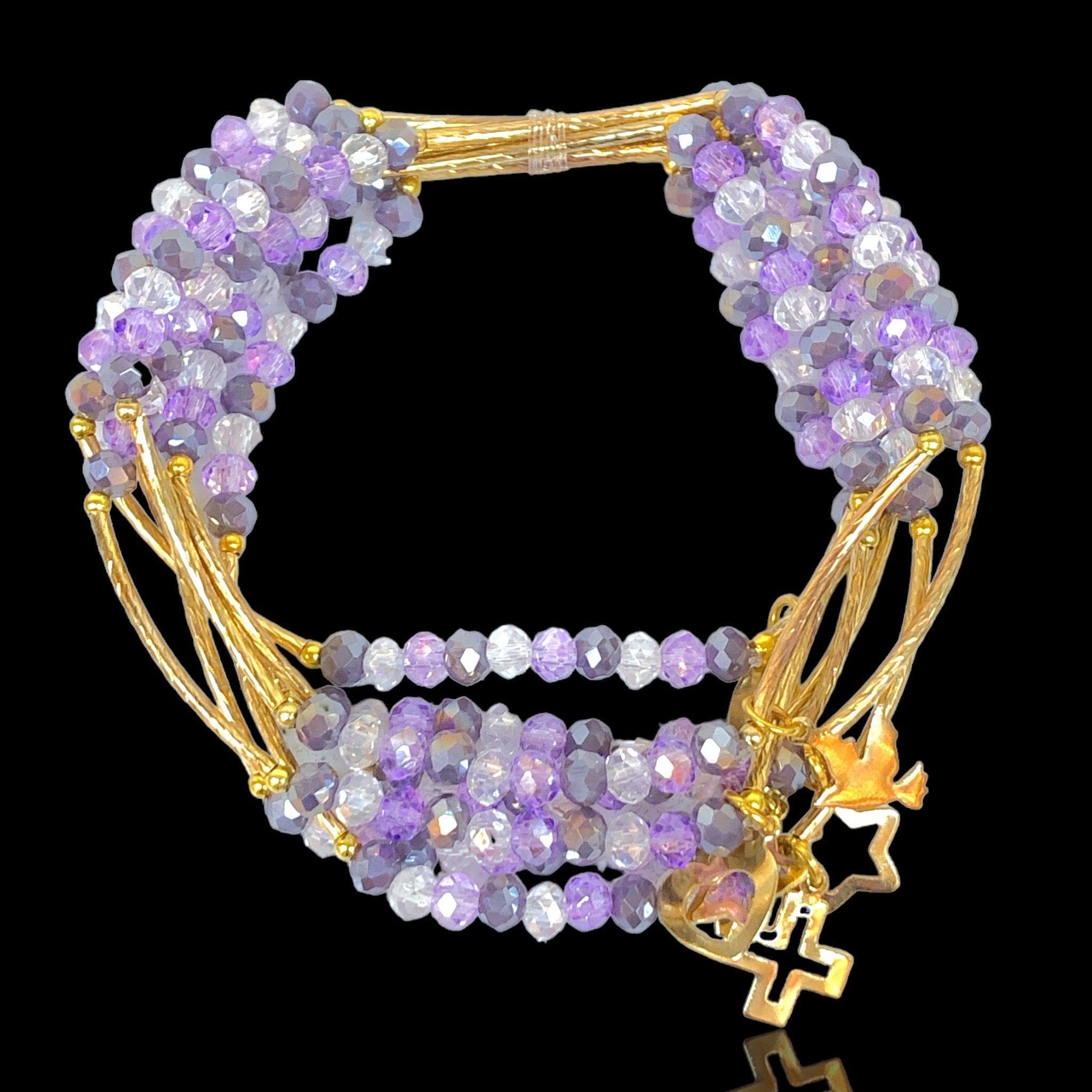 OLB 0255 (SET OF 7) -18K Gold Filled Oro Laminado BRACELET - KUANIA