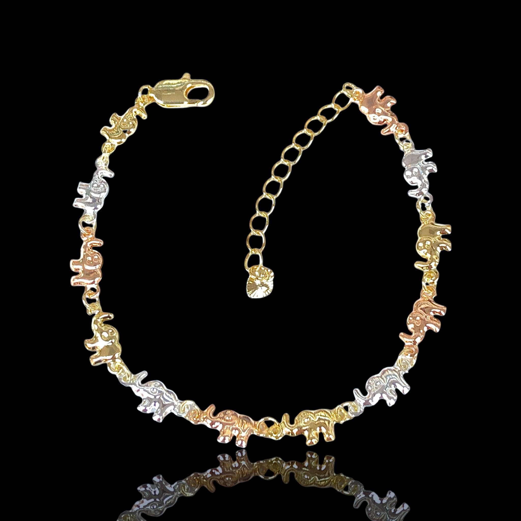 18K Gold-Filled Happy Elephant Bracelet- kuania oro laminado