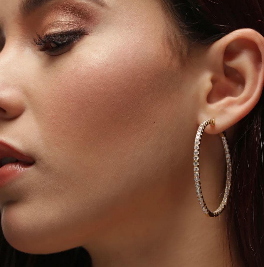 OLE 0378 -18K Gold Filled Oro Laminado EARRING, NEW - KUANIA