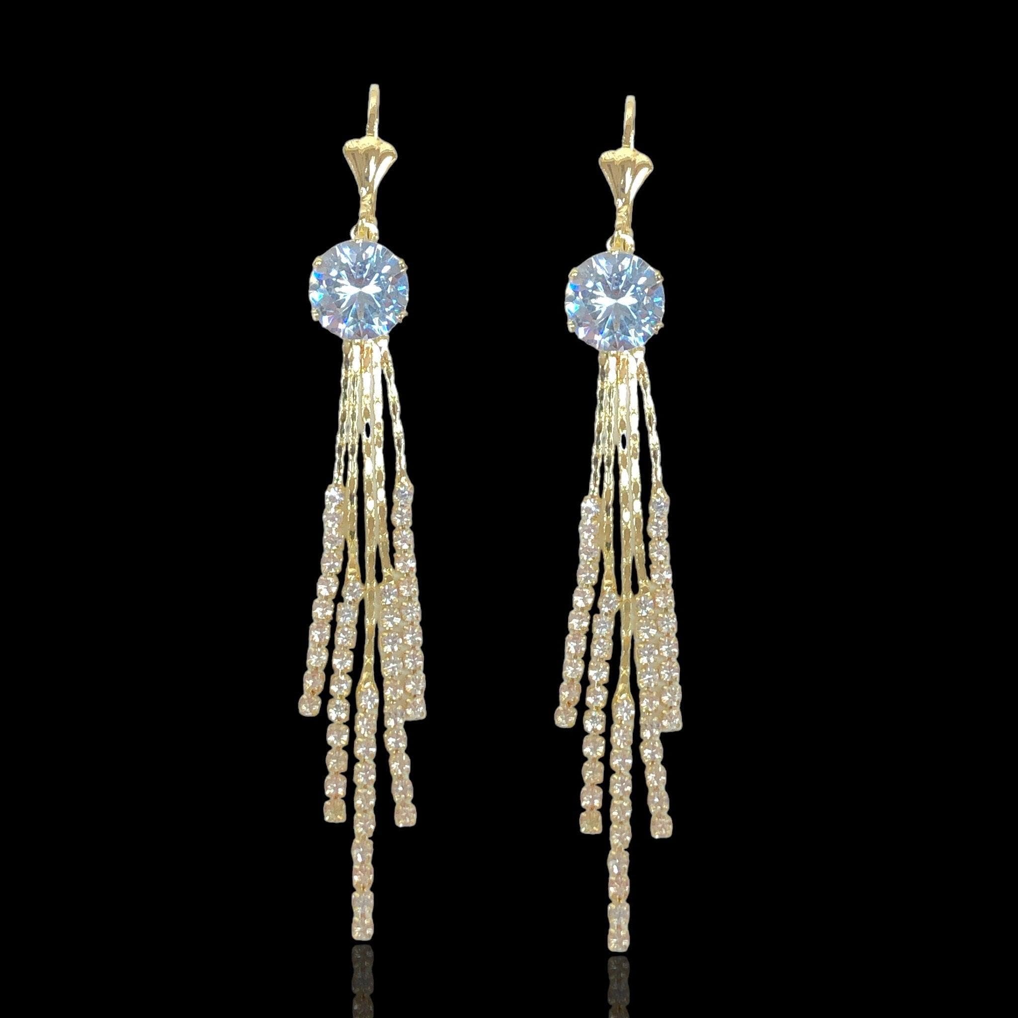 OLE 0424 -18K Gold Filled Oro Laminado EARRINGS, NEW - KUANIA