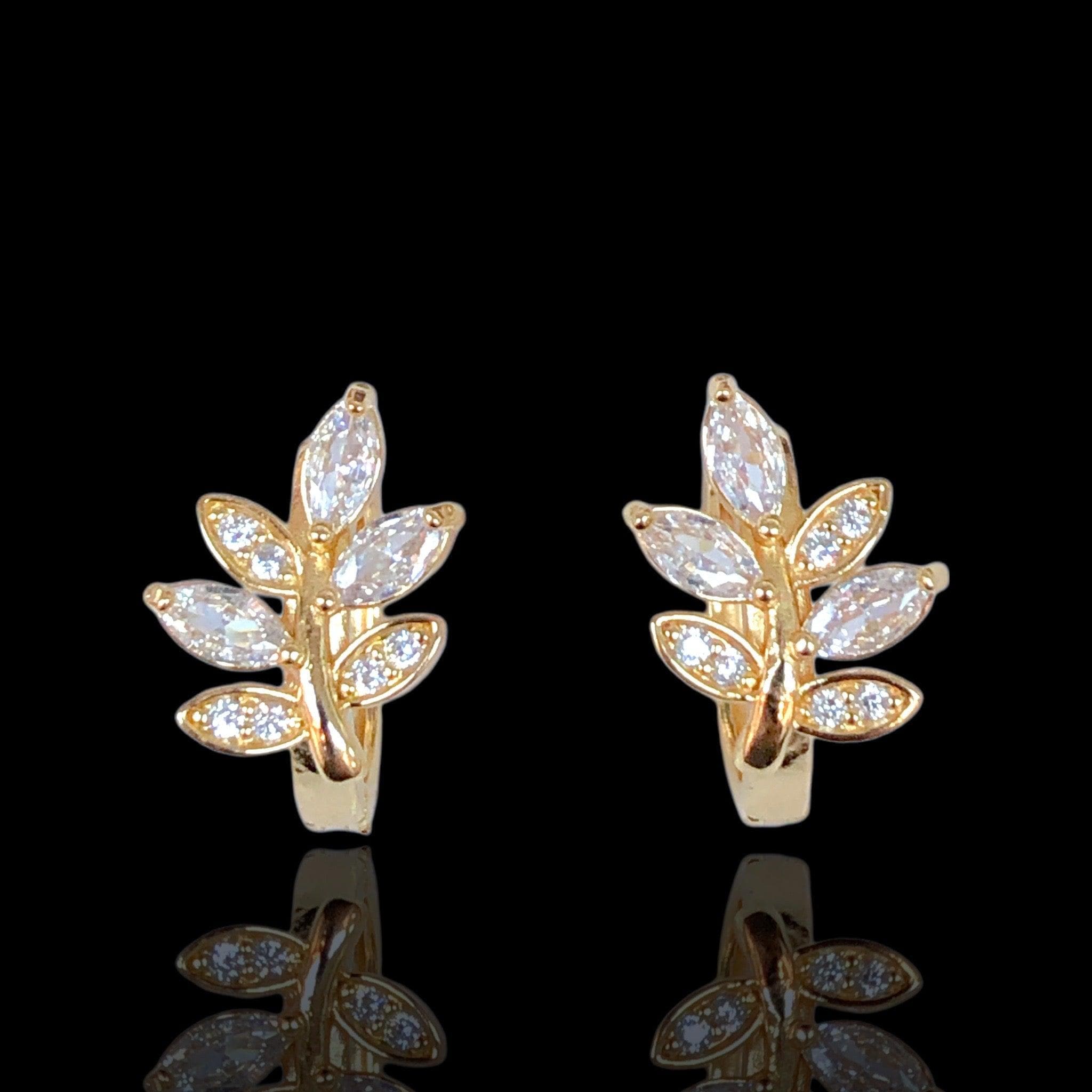 OLE 0434 -18K Gold Filled Oro Laminado EARRINGS - KUANIA