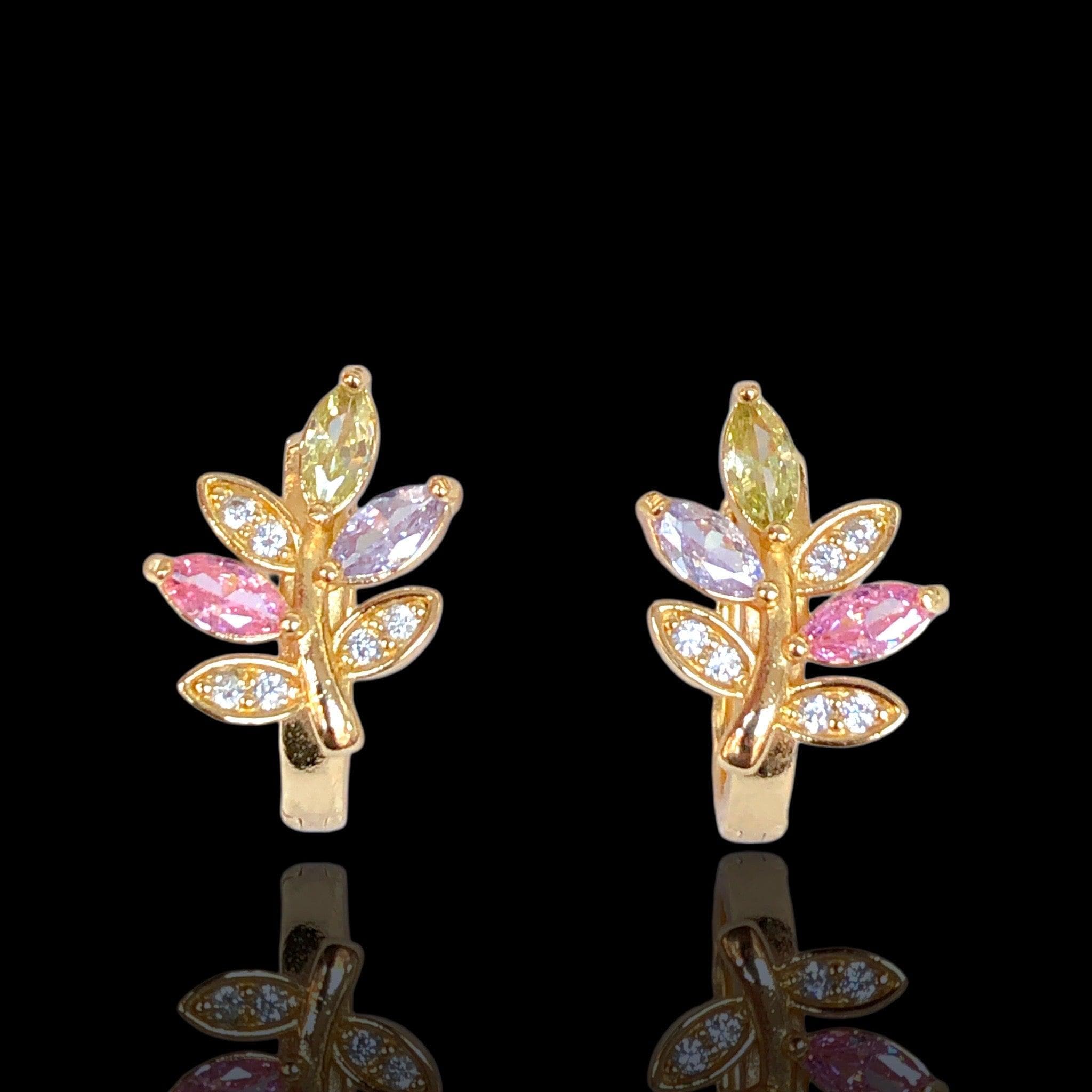 OLE 0434 -18K Gold Filled Oro Laminado EARRINGS - KUANIA