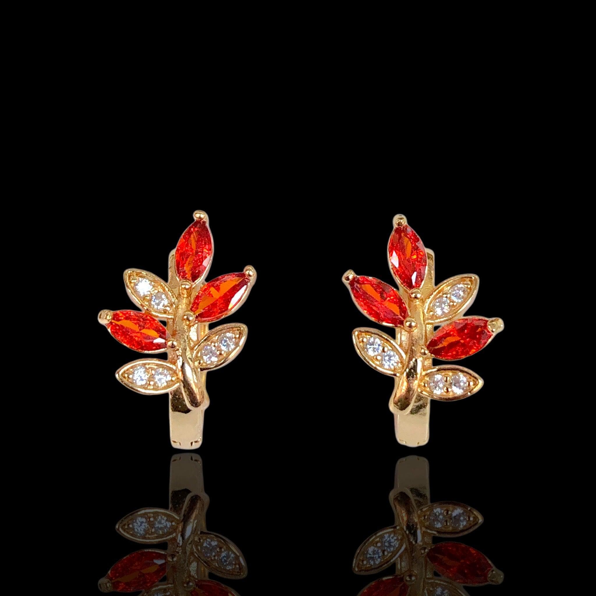 OLE 0434 -18K Gold Filled Oro Laminado EARRINGS - KUANIA