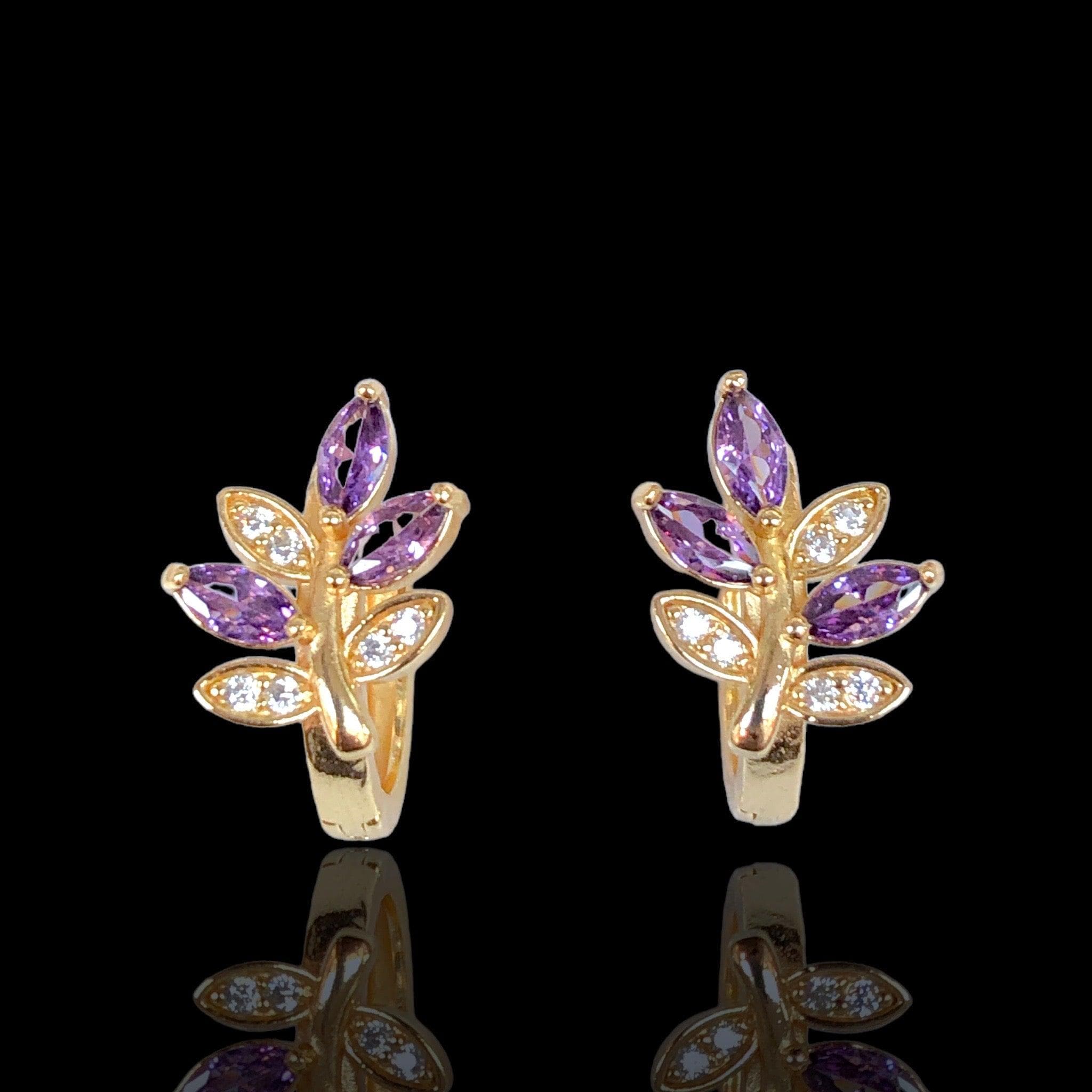 OLE 0434 -18K Gold Filled Oro Laminado EARRINGS - KUANIA