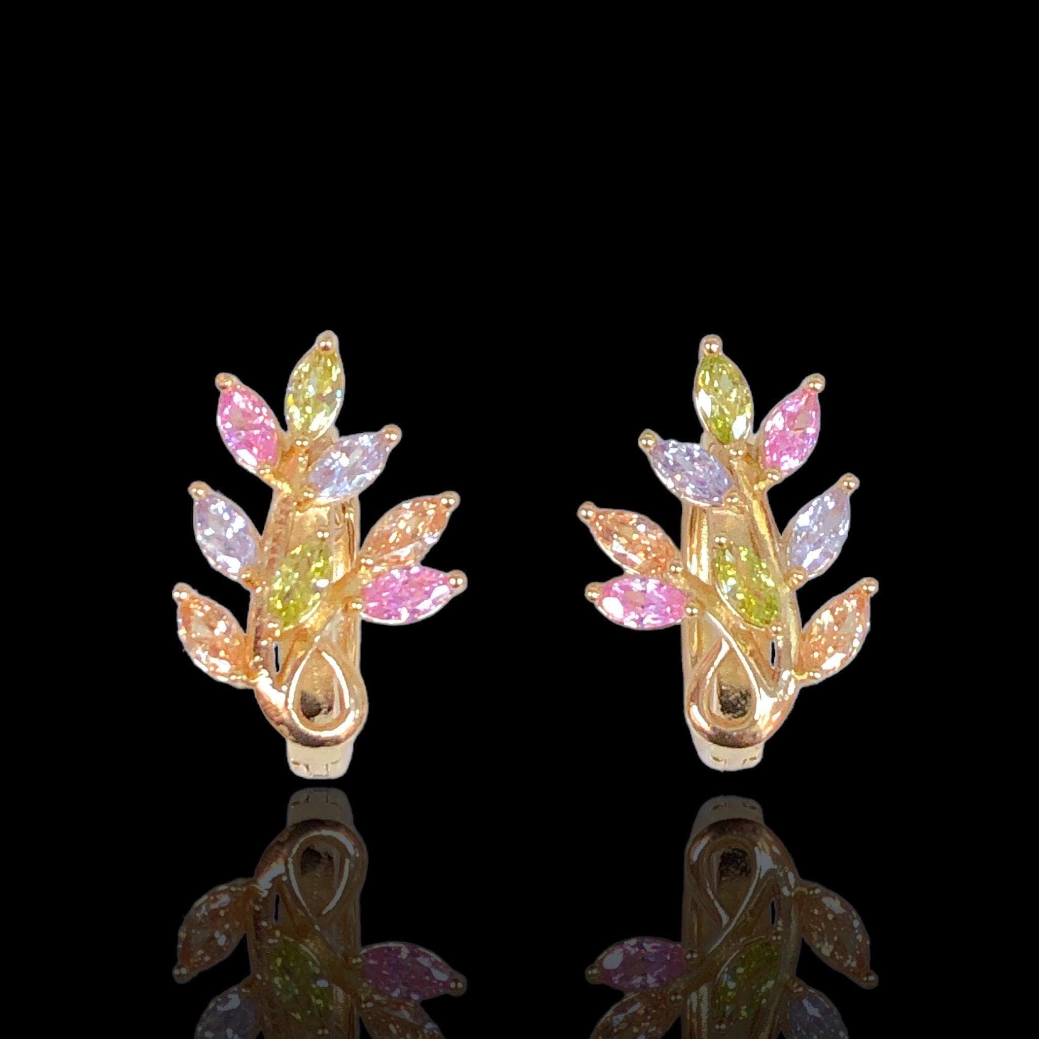 OLE 0435 -18K Gold Filled Oro Laminado EARRINGS, NEW - KUANIA