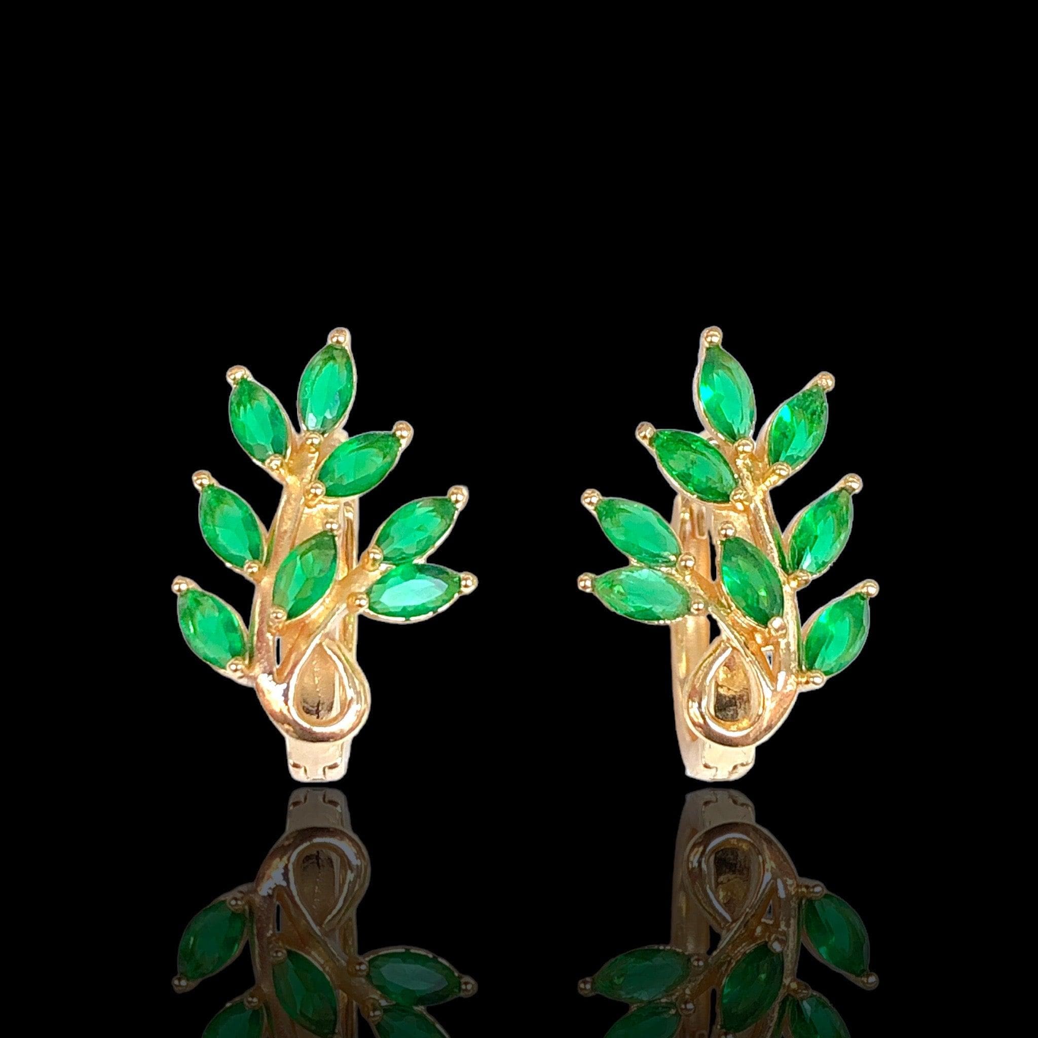 OLE 0435 -18K Gold Filled Oro Laminado EARRINGS, NEW - KUANIA