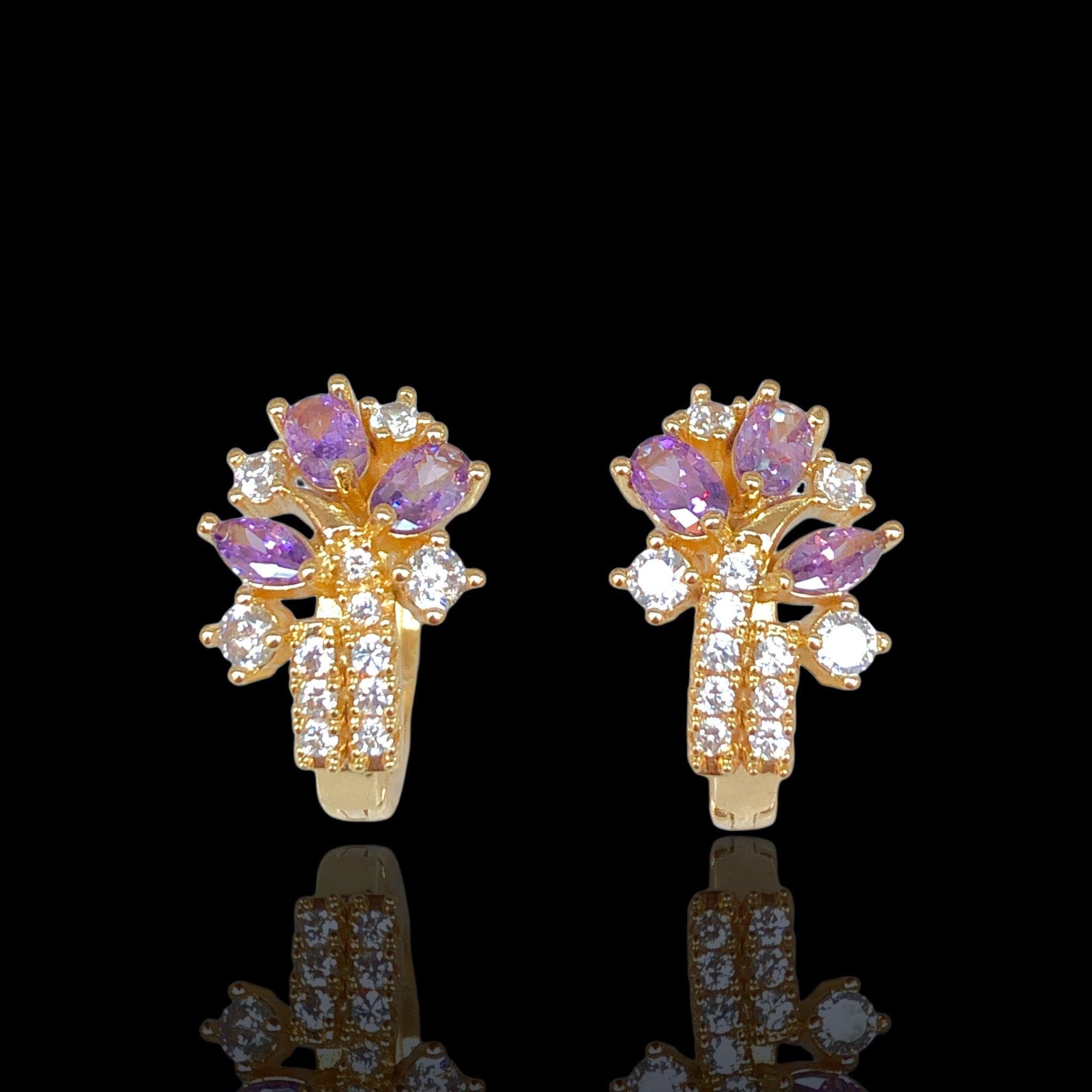 OLE 0436 -18K Gold Filled Oro Laminado EARRINGS - KUANIA