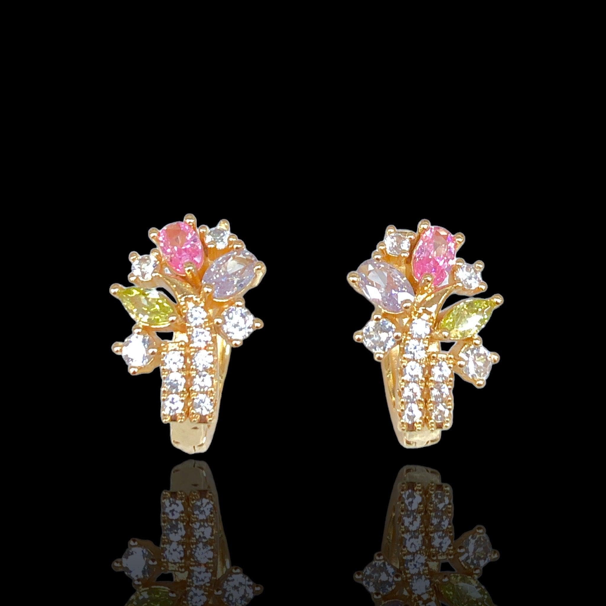 OLE 0436 -18K Gold Filled Oro Laminado EARRINGS - KUANIA