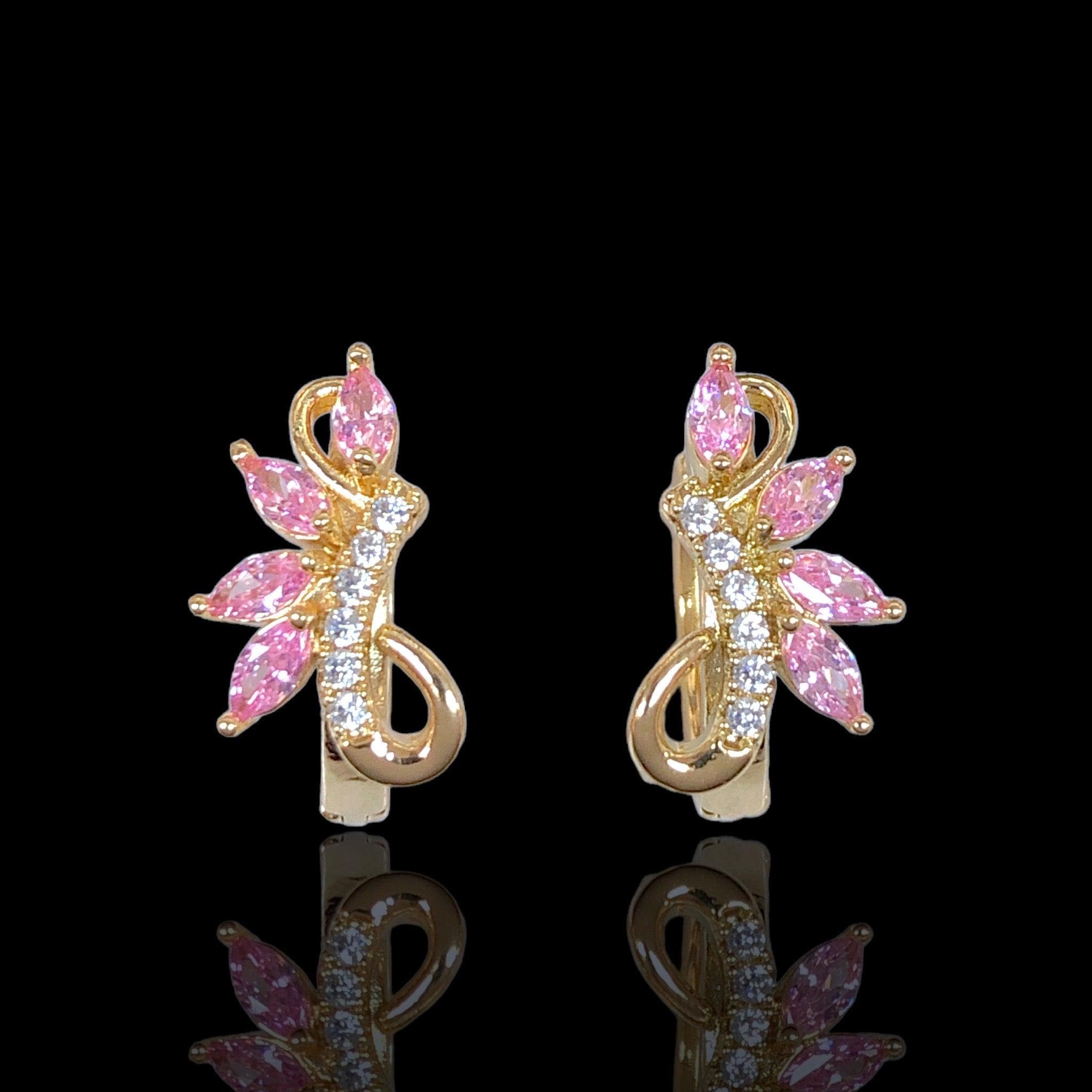 OLE 0437 -18K Gold Filled Oro Laminado EARRINGS, NEW - KUANIA