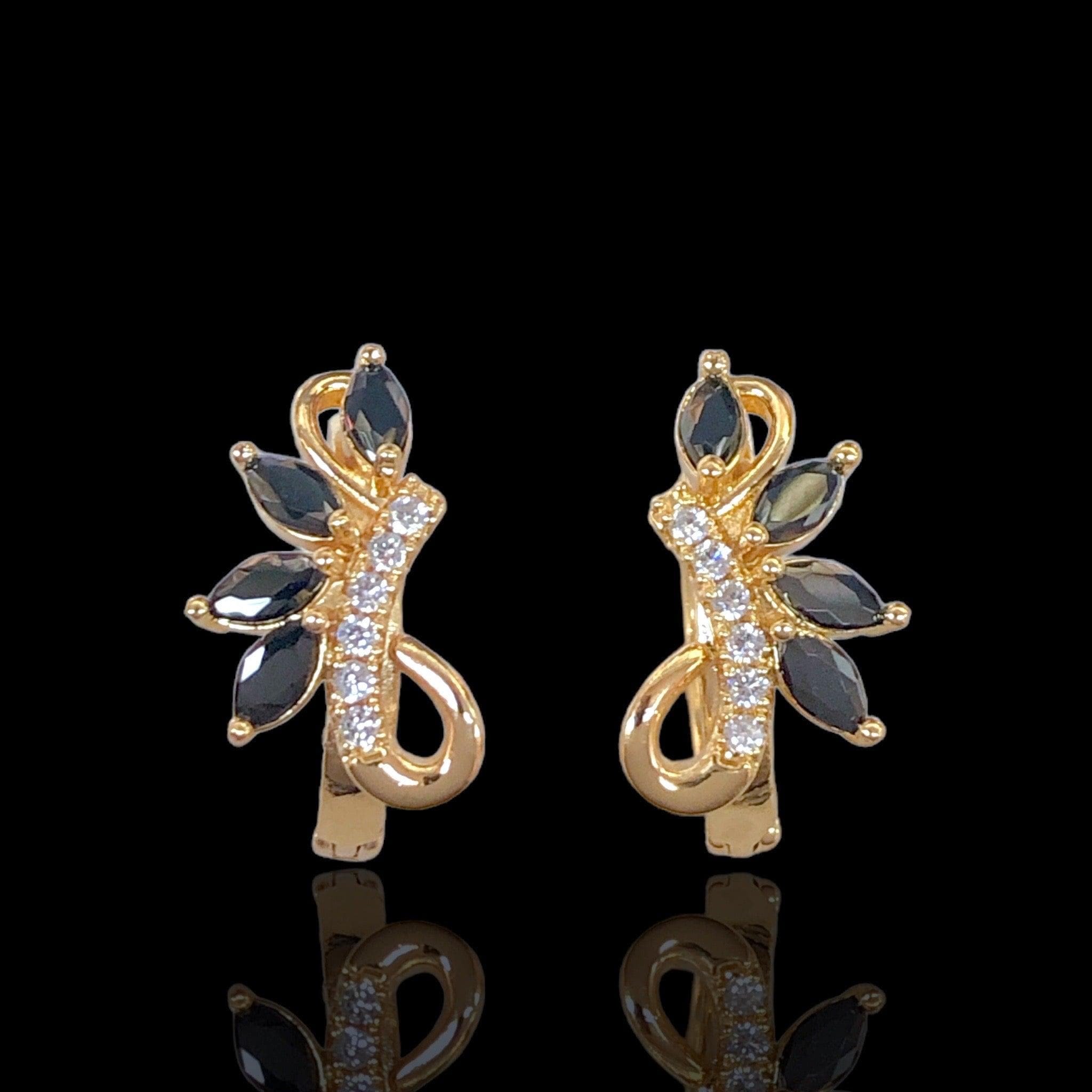 OLE 0437 -18K Gold Filled Oro Laminado EARRINGS, NEW - KUANIA