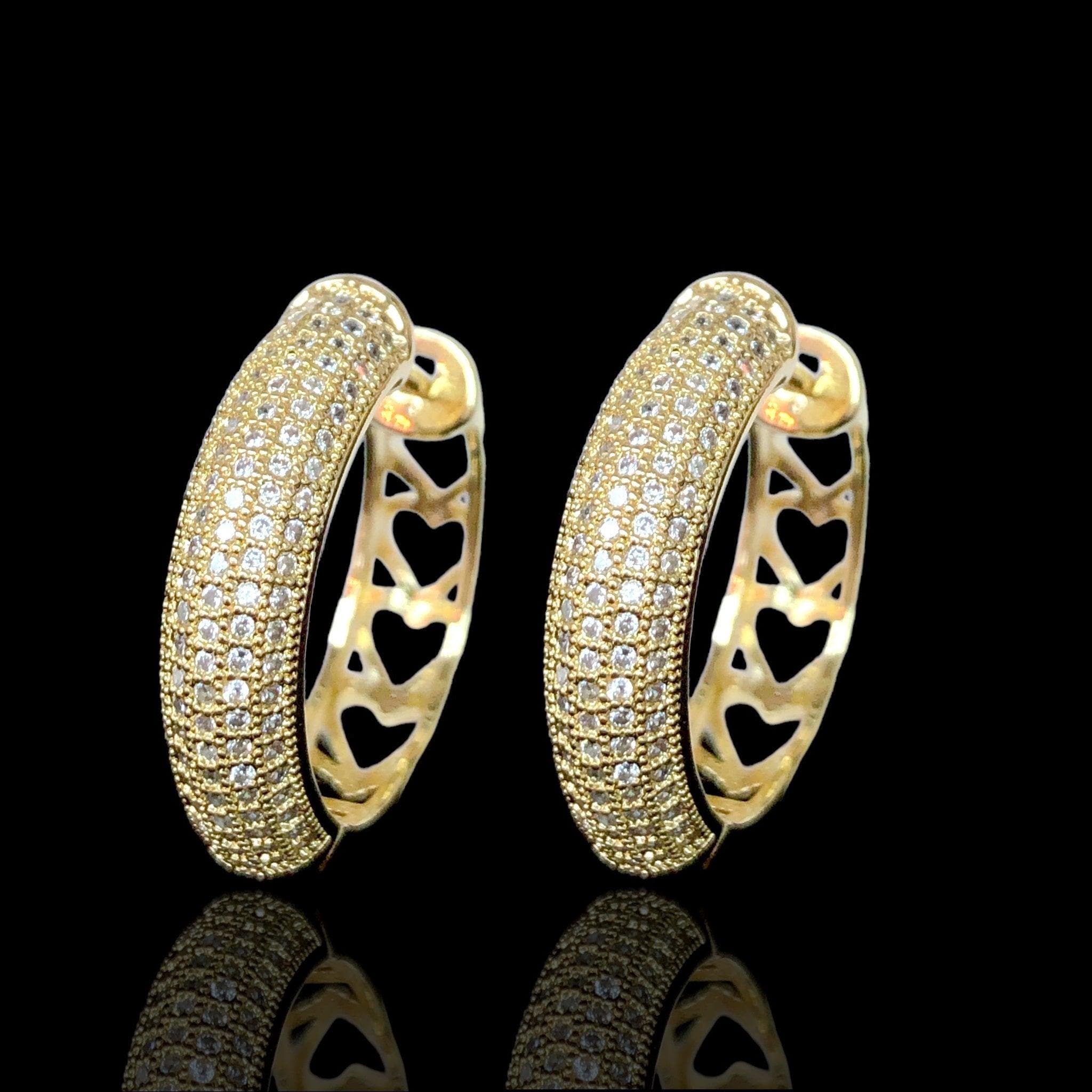 OLE 0439 -18K Gold Filled Oro Laminado EARRINGS, NEW - KUANIA