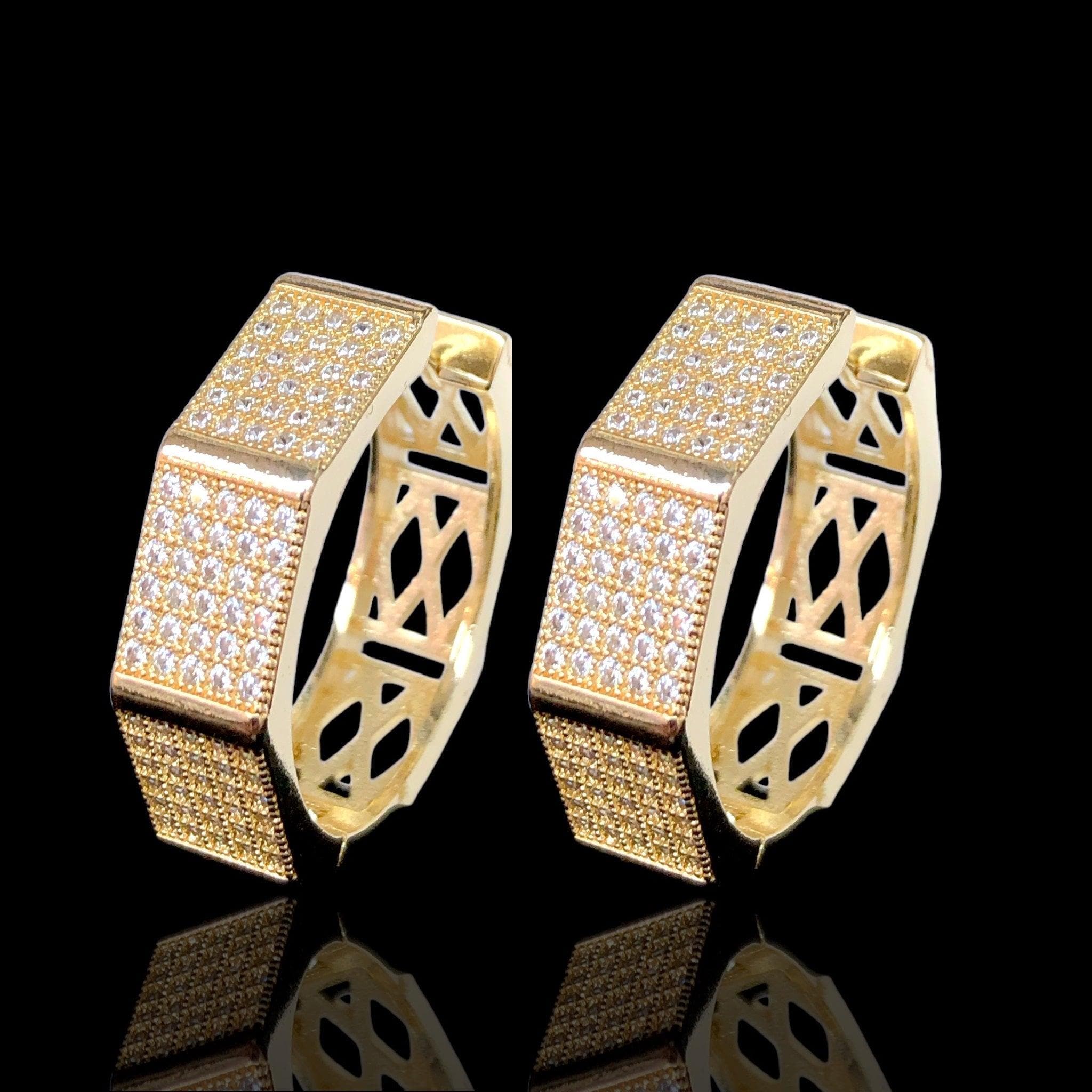 OLE 0440 -18K Gold Filled Oro Laminado EARRINGS, NEW - KUANIA