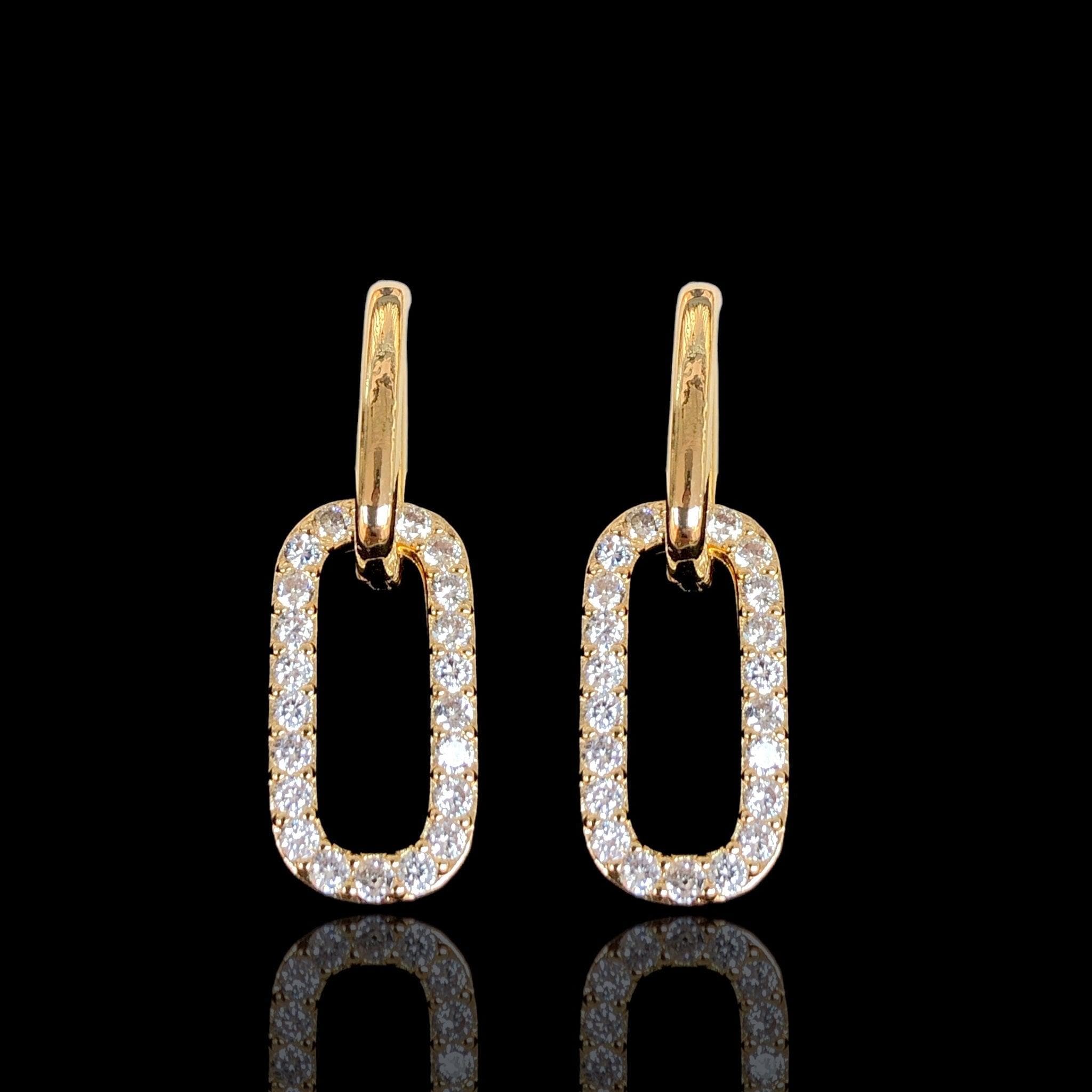OLE 0457 -18K Gold Filled Oro Laminado EARRINGS, NEW - KUANIA