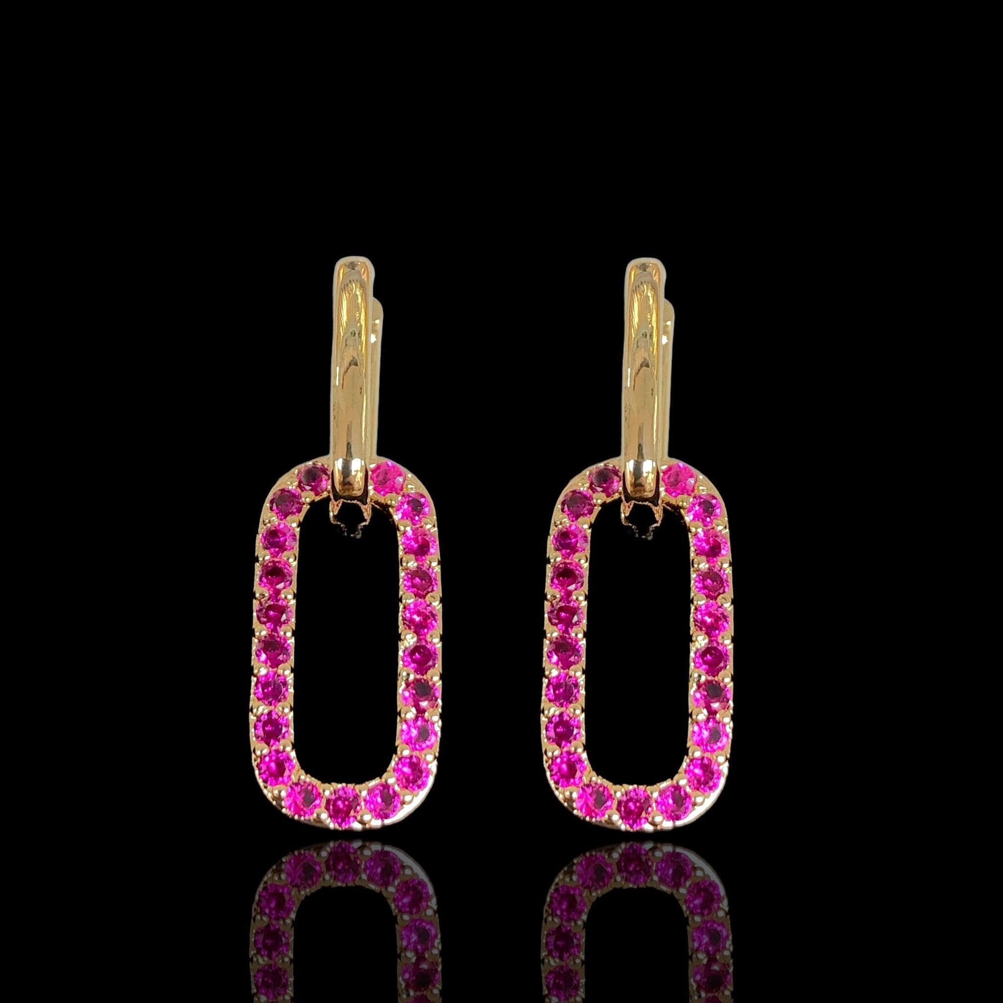 OLE 0457 -18K Gold Filled Oro Laminado EARRINGS, NEW - KUANIA