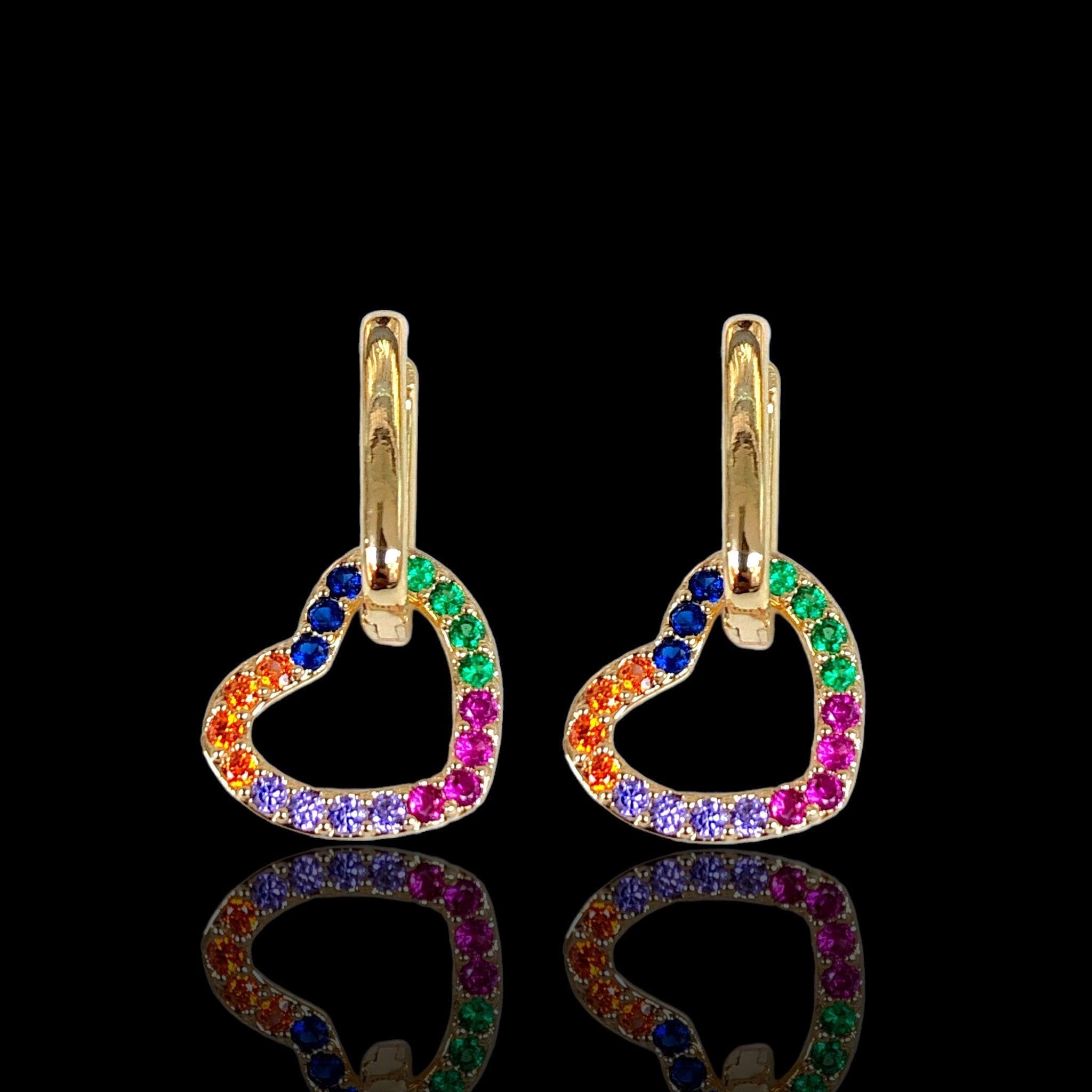 OLE 0458 -18K Gold Filled Oro Laminado EARRINGS, NEW - KUANIA