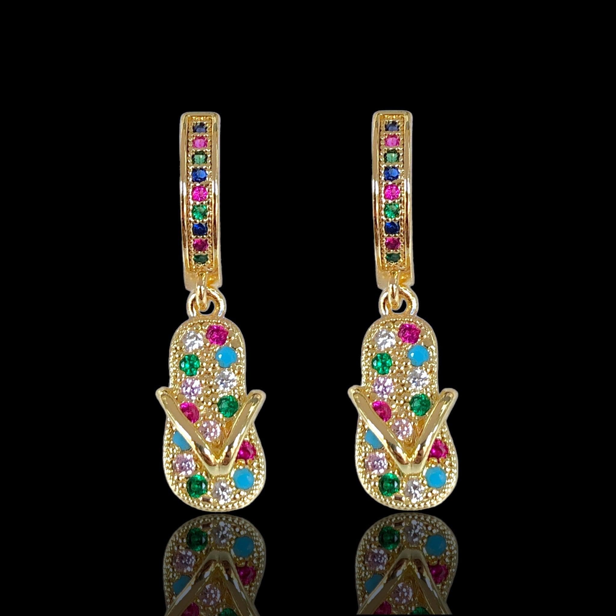 OLE 0465 -18K Gold Filled Oro Laminado EARRINGS - KUANIA