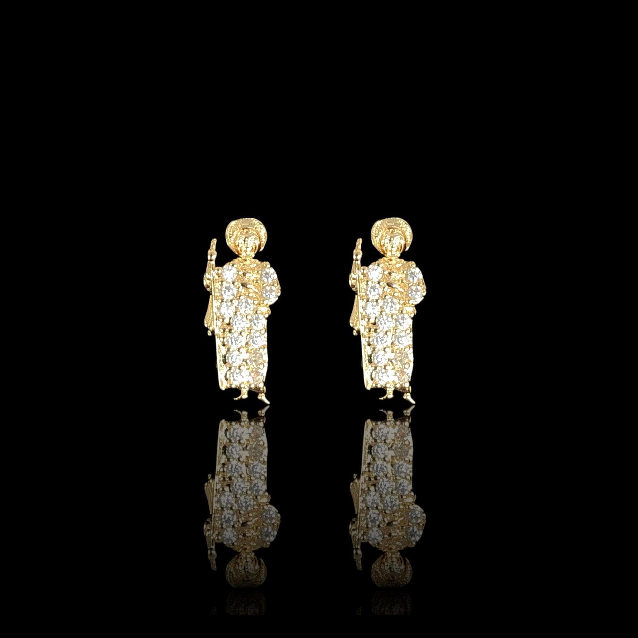 18K Gold-Filled San Judas Stud Earrings