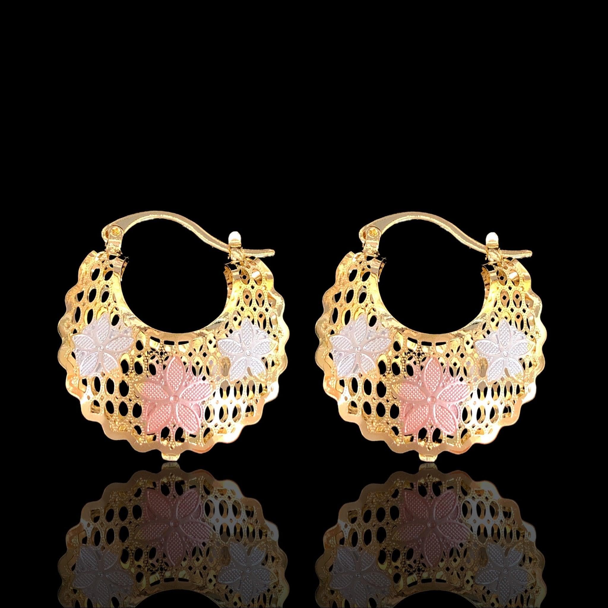 OLE 0475 -18K Gold Filled Oro Laminado EARRING - KUANIA